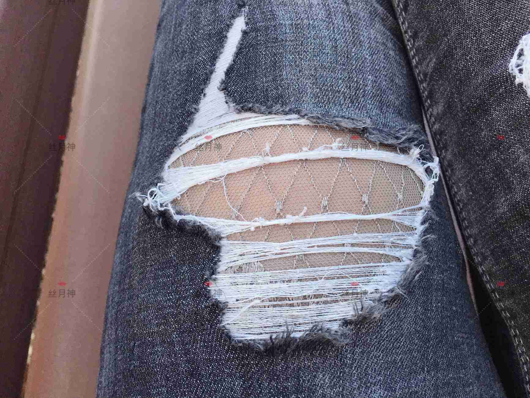 图片[96]-丝月神 014 牛仔裤里咖色筒袜凉鞋[96P] – 速更版-美库