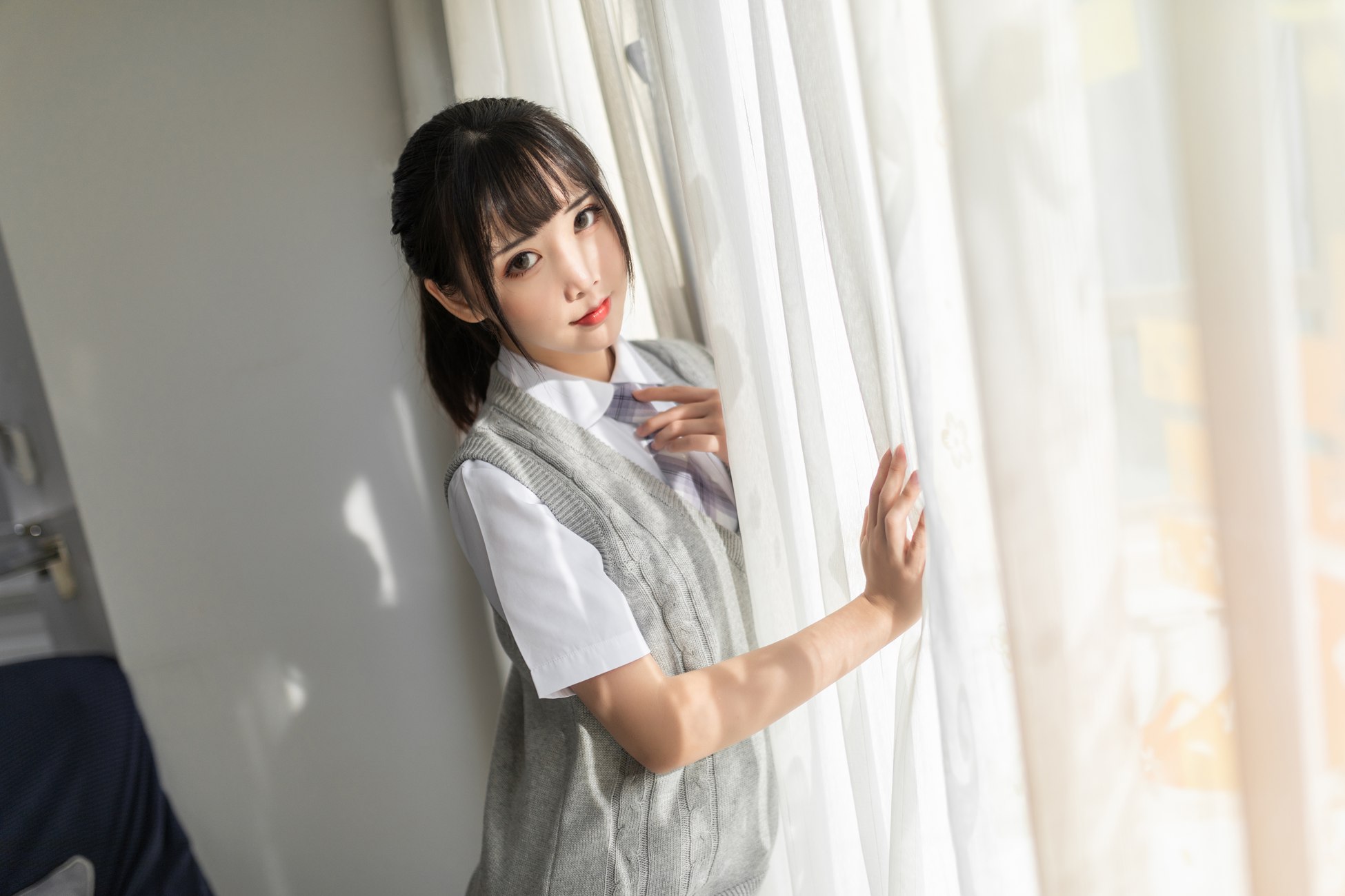 图片[38]-面饼仙儿 – 制服少女[40P] – 速更版-美库