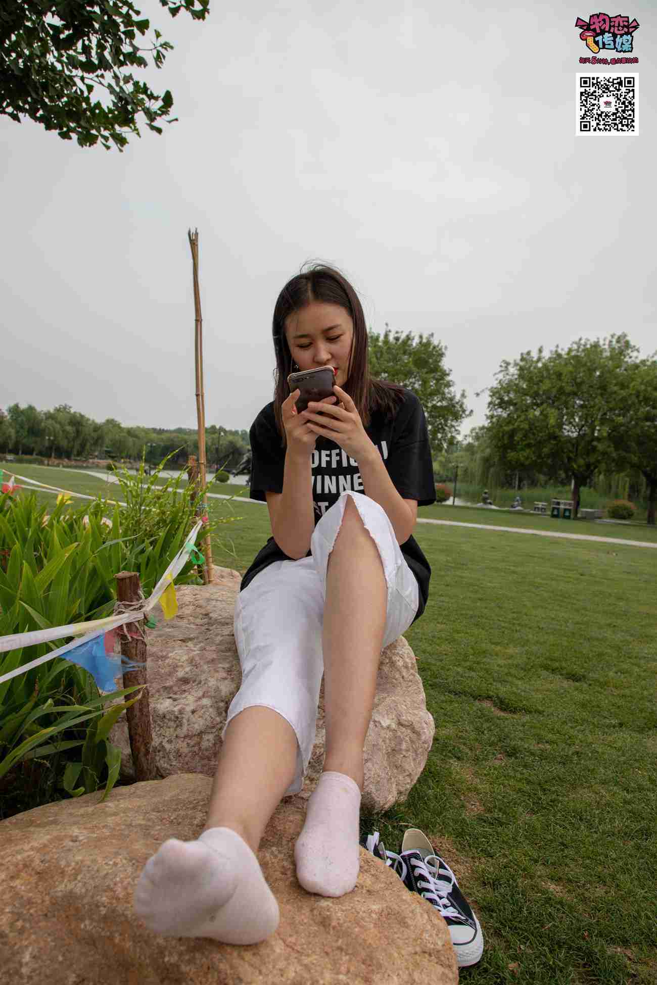 图片[104]-物恋传媒 No.021 夏日么么茶,清新棉袜配黑色帆布鞋 [223P] – 速更版-美库