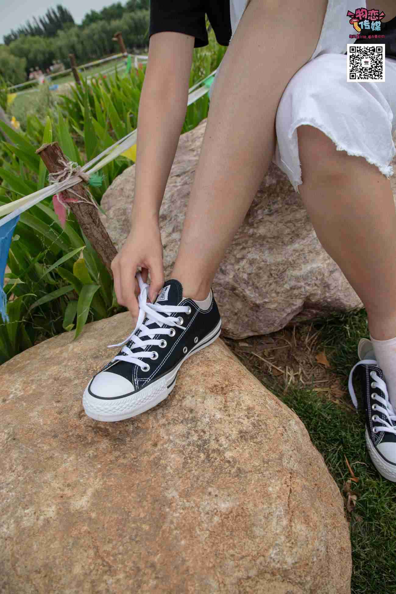 图片[124]-物恋传媒 No.021 夏日么么茶,清新棉袜配黑色帆布鞋 [223P] – 速更版-美库