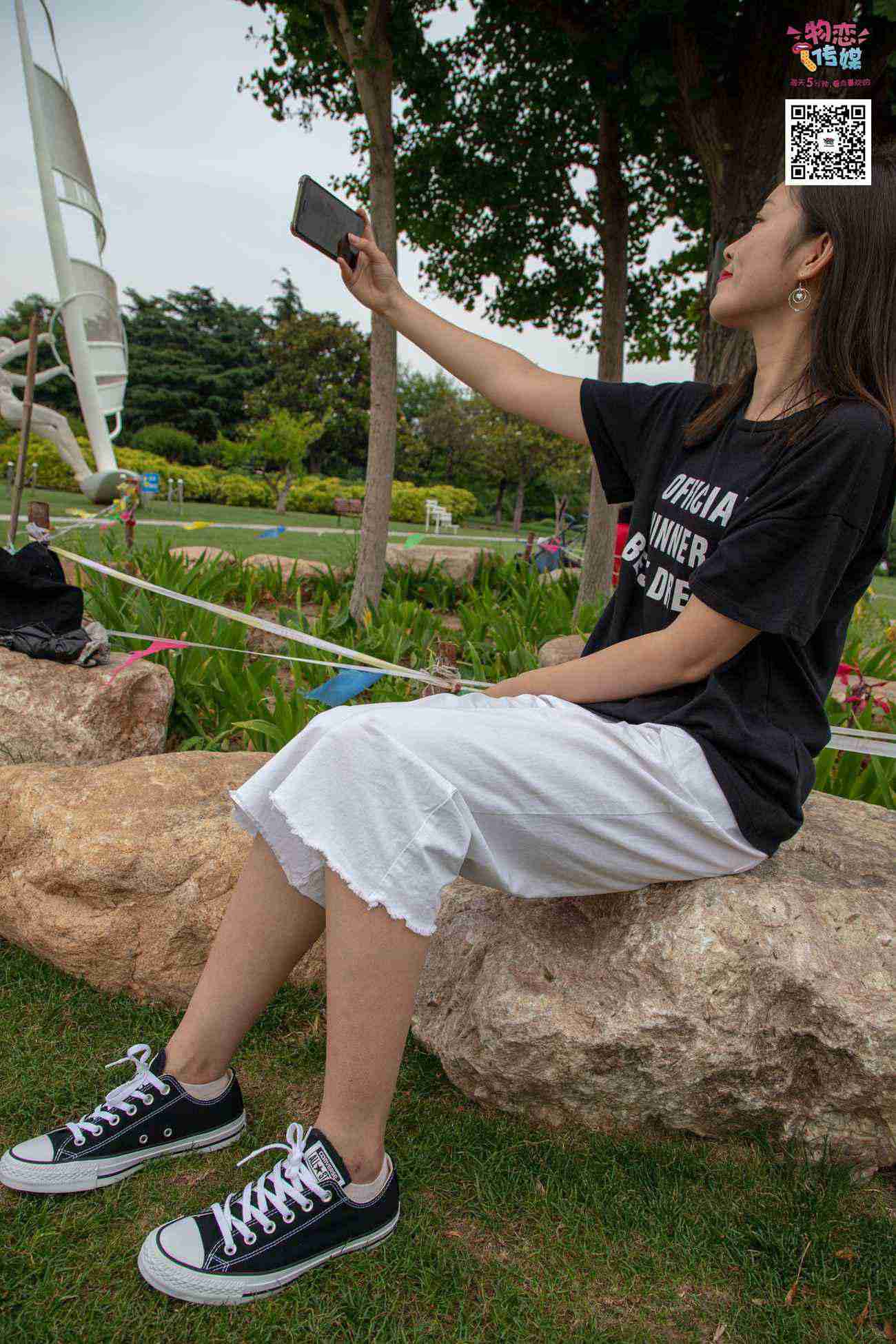 图片[153]-物恋传媒 No.021 夏日么么茶,清新棉袜配黑色帆布鞋 [223P] – 速更版-美库