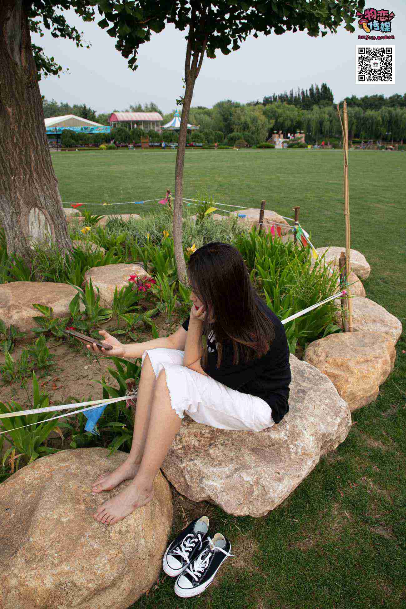 图片[223]-物恋传媒 No.021 夏日么么茶,清新棉袜配黑色帆布鞋 [223P] – 速更版-美库