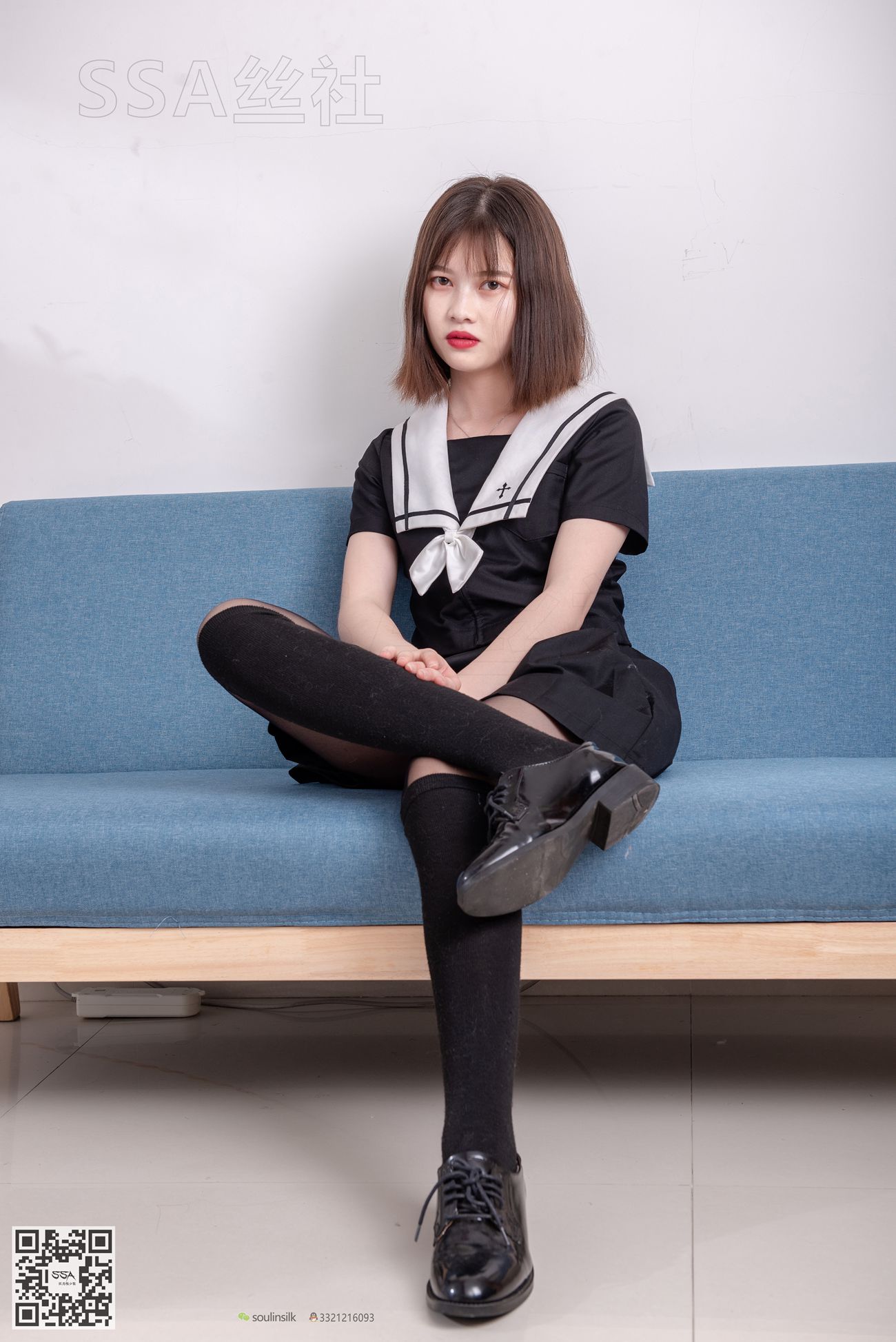 图片[128]-[SSA丝社]超清写真 NO.113 穗子 腿模穗子教你穿黑色系JK制服[156P] – 速更版-美库