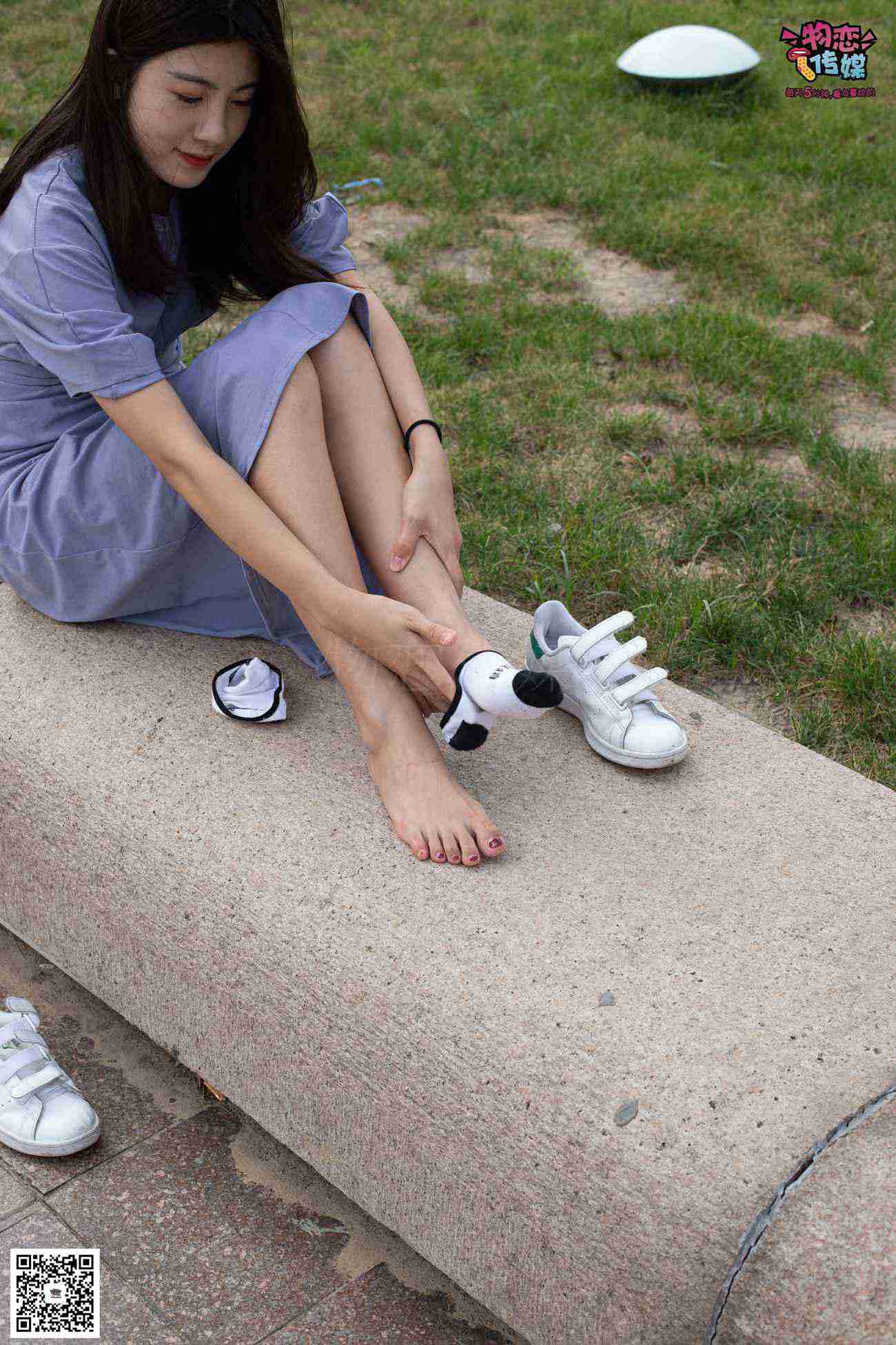 图片[14]-物恋传媒 No.043 湛蓝连衣裙搭配板鞋船袜,知性混搭自然美,耐克板鞋搭配白色船袜 [187P] – 速更版-美库