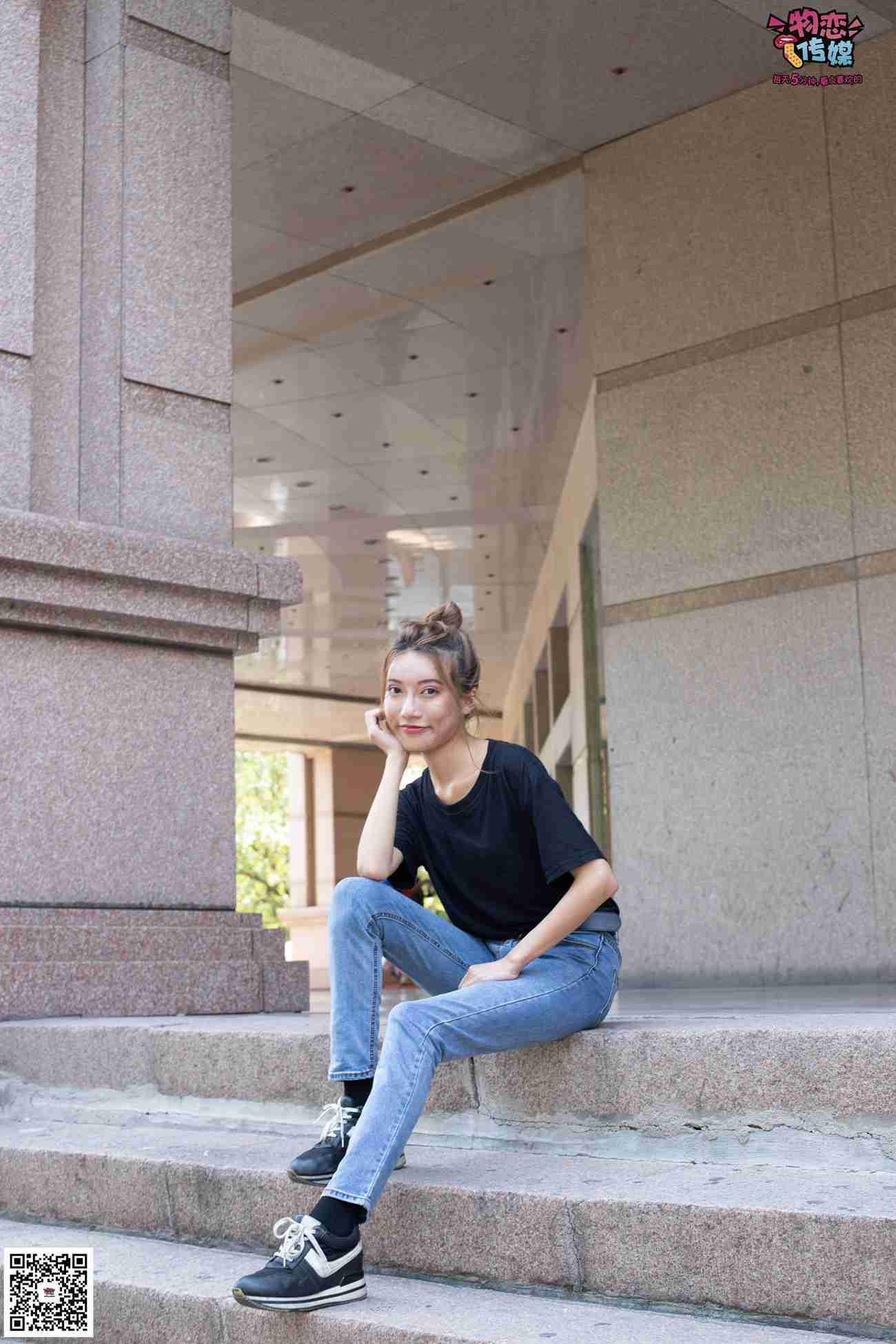图片[74]-物恋传媒 No.047 丸子头的大眼妹,黑体恤搭配经典牛仔裤 [105P] – 速更版-美库