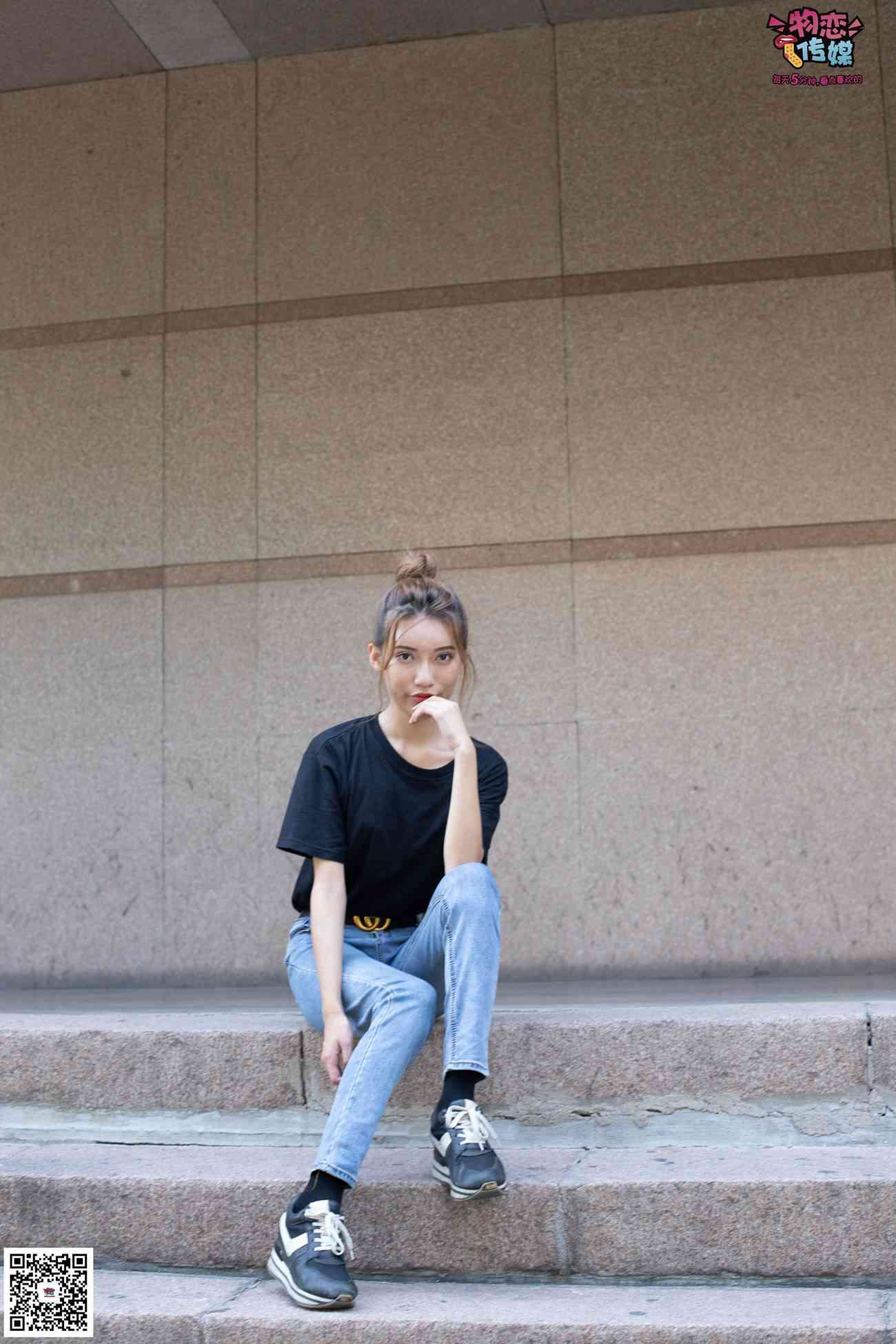 图片[76]-物恋传媒 No.047 丸子头的大眼妹,黑体恤搭配经典牛仔裤 [105P] – 速更版-美库