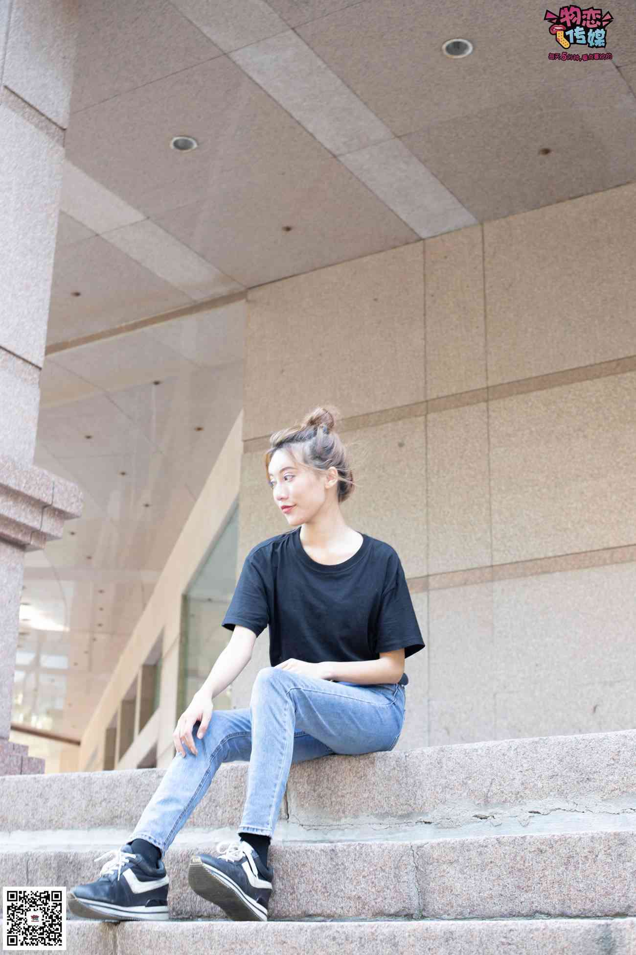 图片[78]-物恋传媒 No.047 丸子头的大眼妹,黑体恤搭配经典牛仔裤 [105P] – 速更版-美库