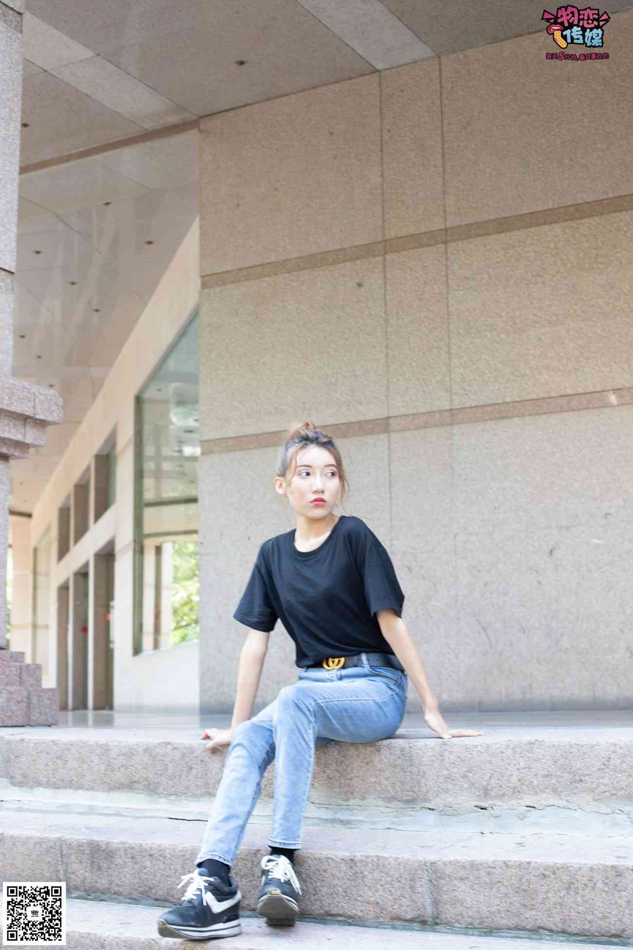 图片[81]-物恋传媒 No.047 丸子头的大眼妹,黑体恤搭配经典牛仔裤 [105P] – 速更版-美库