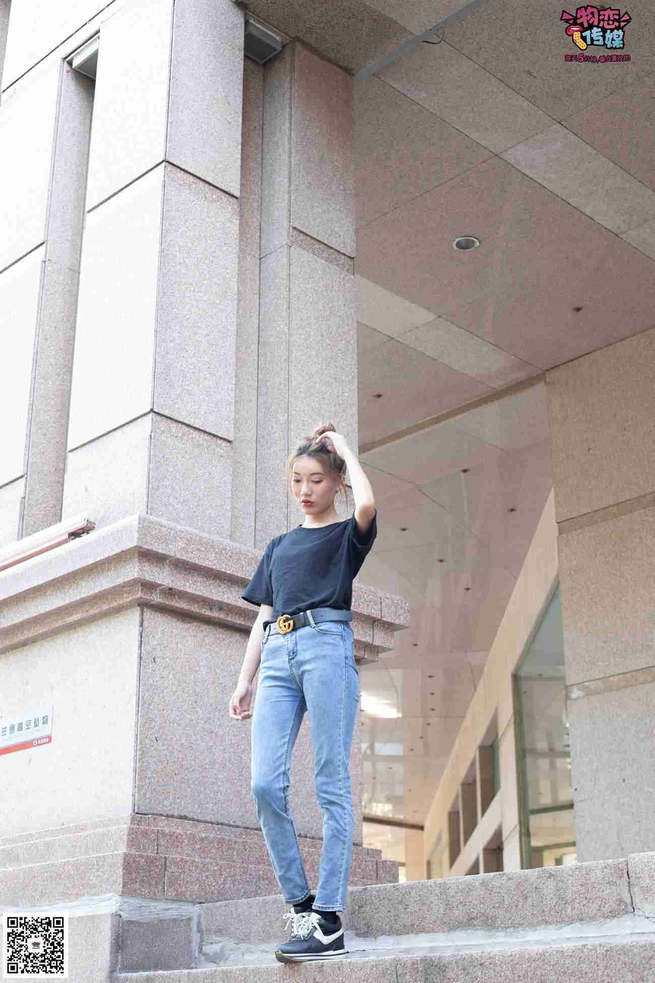 图片[84]-物恋传媒 No.047 丸子头的大眼妹,黑体恤搭配经典牛仔裤 [105P] – 速更版-美库