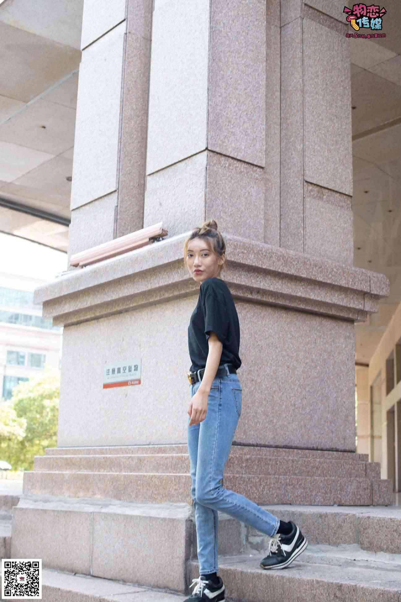 图片[87]-物恋传媒 No.047 丸子头的大眼妹,黑体恤搭配经典牛仔裤 [105P] – 速更版-美库