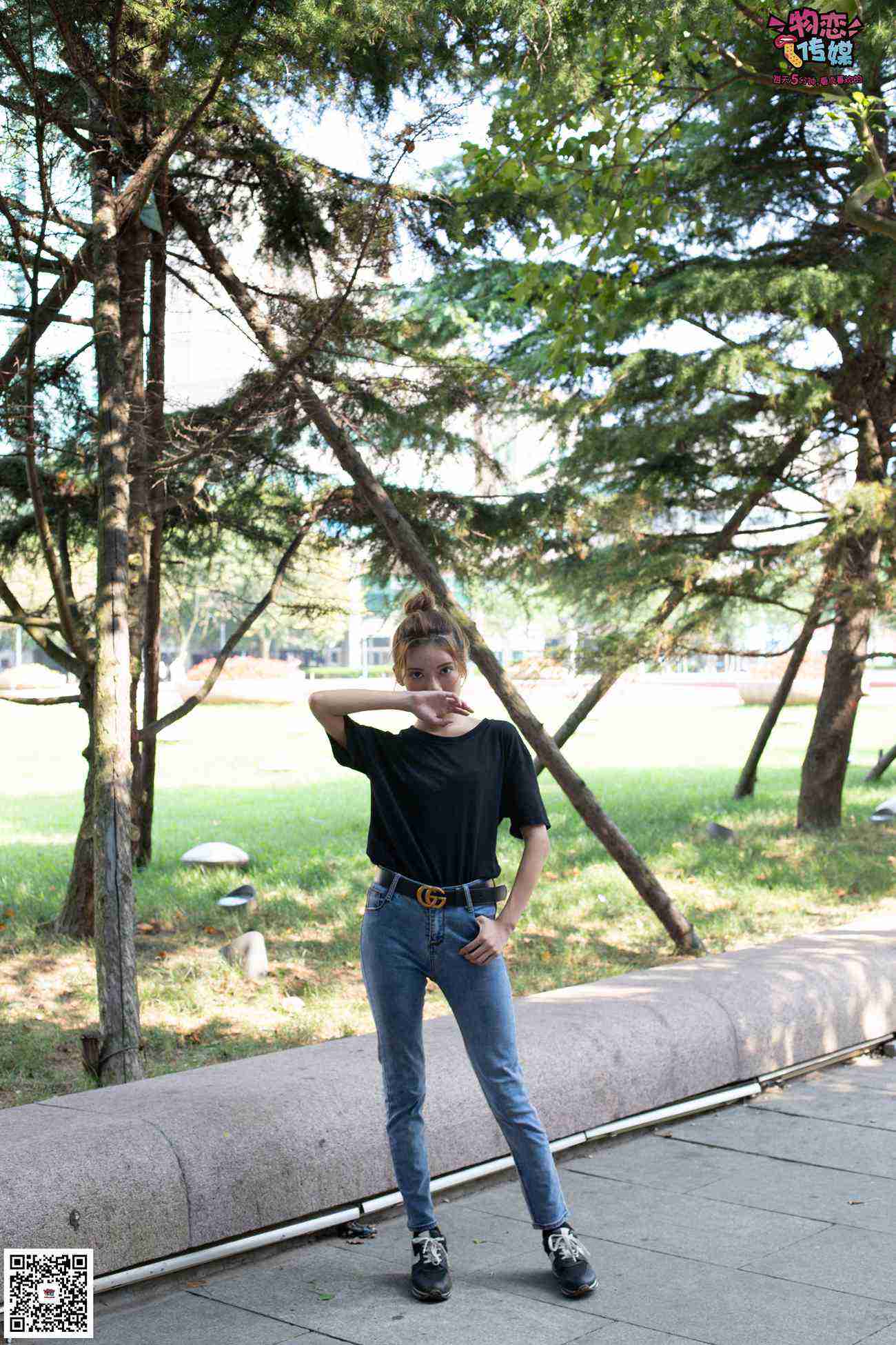 图片[89]-物恋传媒 No.047 丸子头的大眼妹,黑体恤搭配经典牛仔裤 [105P] – 速更版-美库