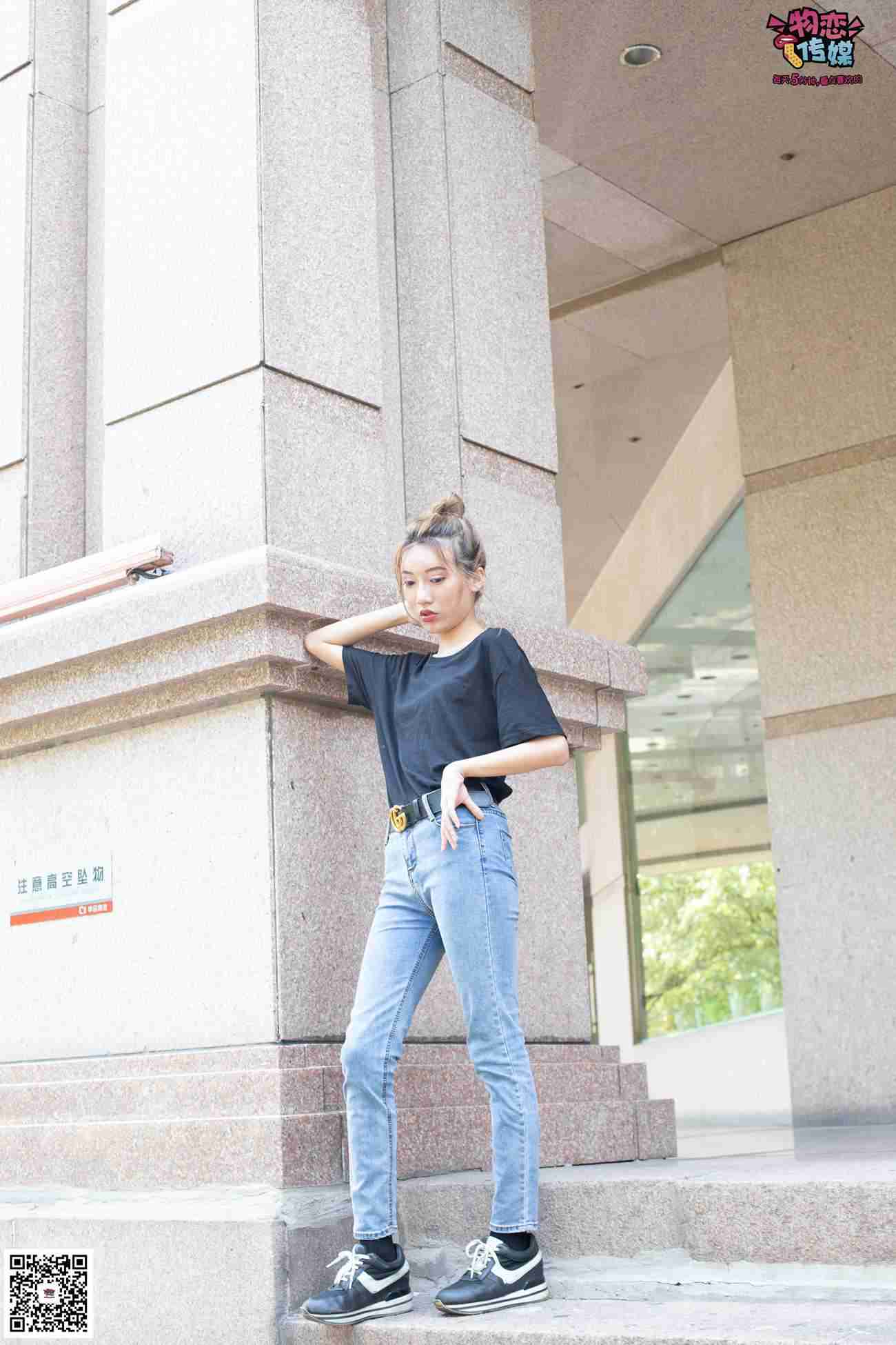 图片[91]-物恋传媒 No.047 丸子头的大眼妹,黑体恤搭配经典牛仔裤 [105P] – 速更版-美库
