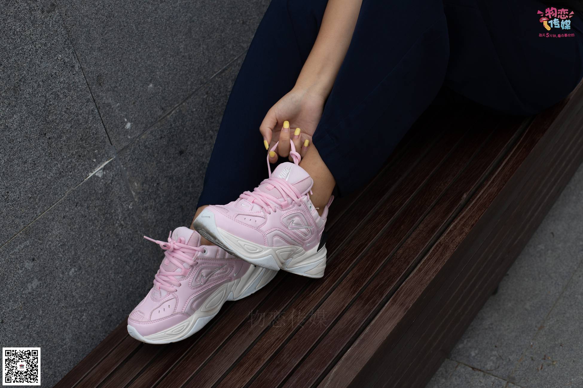 图片[63]-物恋传媒 No.053 些许肉感，很多性感~粉色小跑鞋配黑色船袜 [124P] – 速更版-美库
