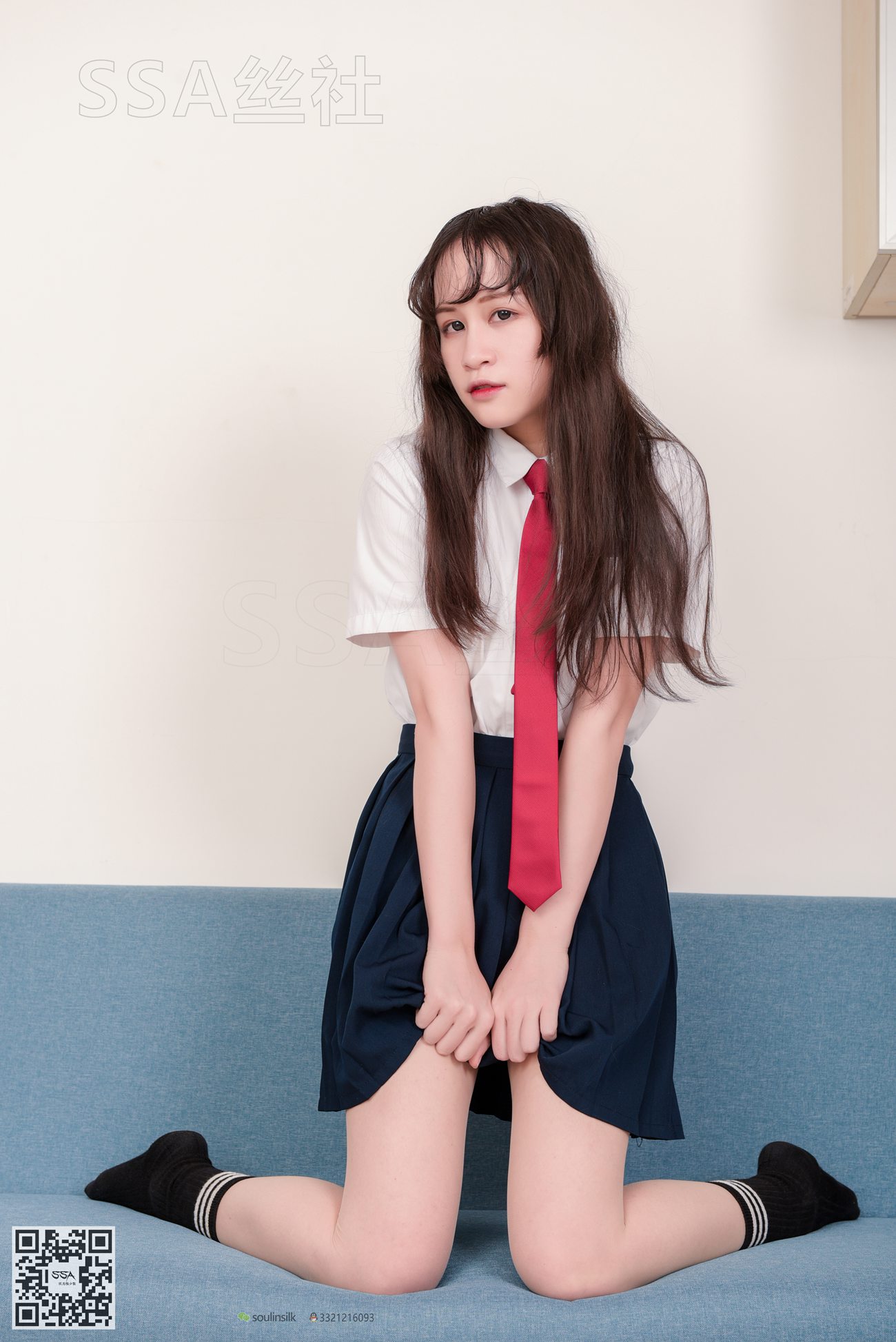 图片[21]-[SSA丝社]超清写真 NO.141 丹丹 JK制服黑色半膝袜肉丝穿搭示范[133P] – 速更版-美库