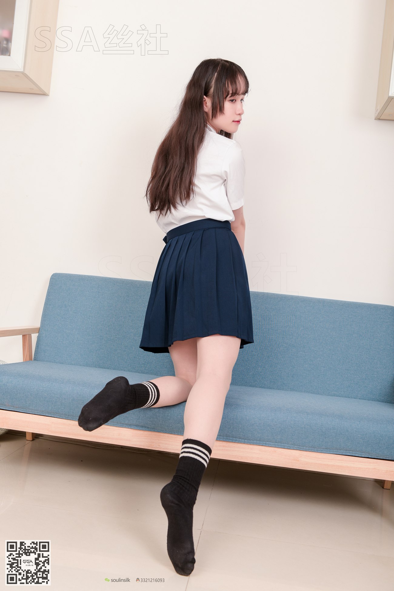 图片[23]-[SSA丝社]超清写真 NO.141 丹丹 JK制服黑色半膝袜肉丝穿搭示范[133P] – 速更版-美库