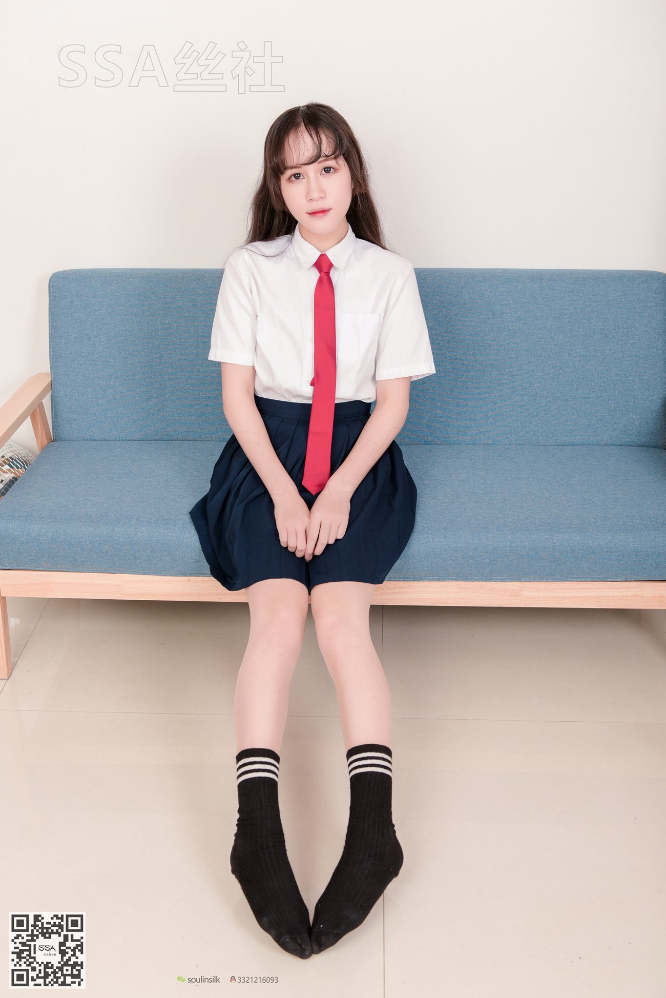 图片[32]-[SSA丝社]超清写真 NO.141 丹丹 JK制服黑色半膝袜肉丝穿搭示范[133P] – 速更版-美库