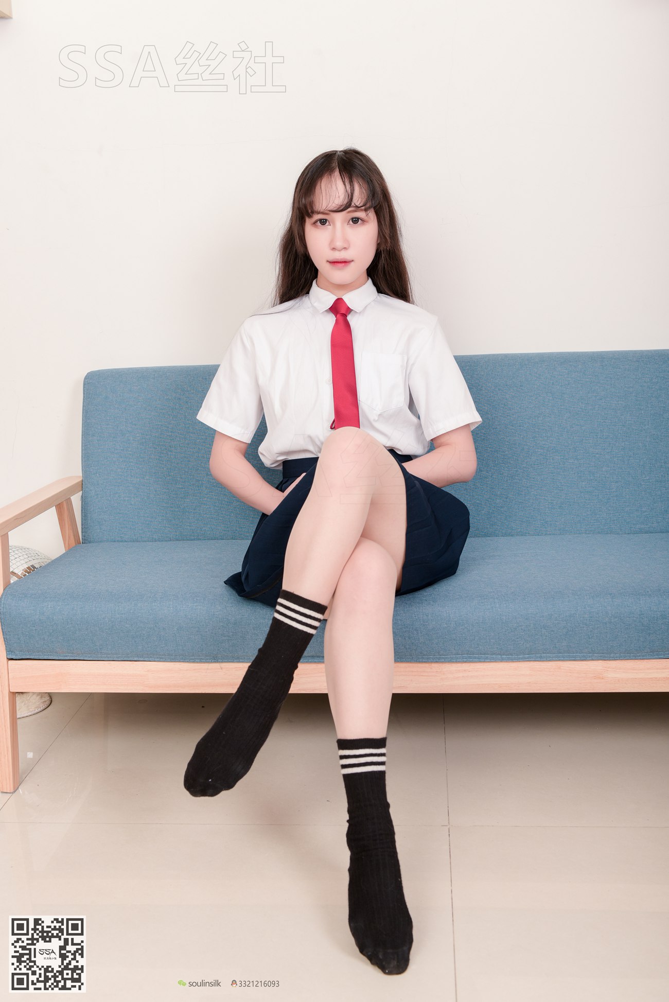 图片[34]-[SSA丝社]超清写真 NO.141 丹丹 JK制服黑色半膝袜肉丝穿搭示范[133P] – 速更版-美库