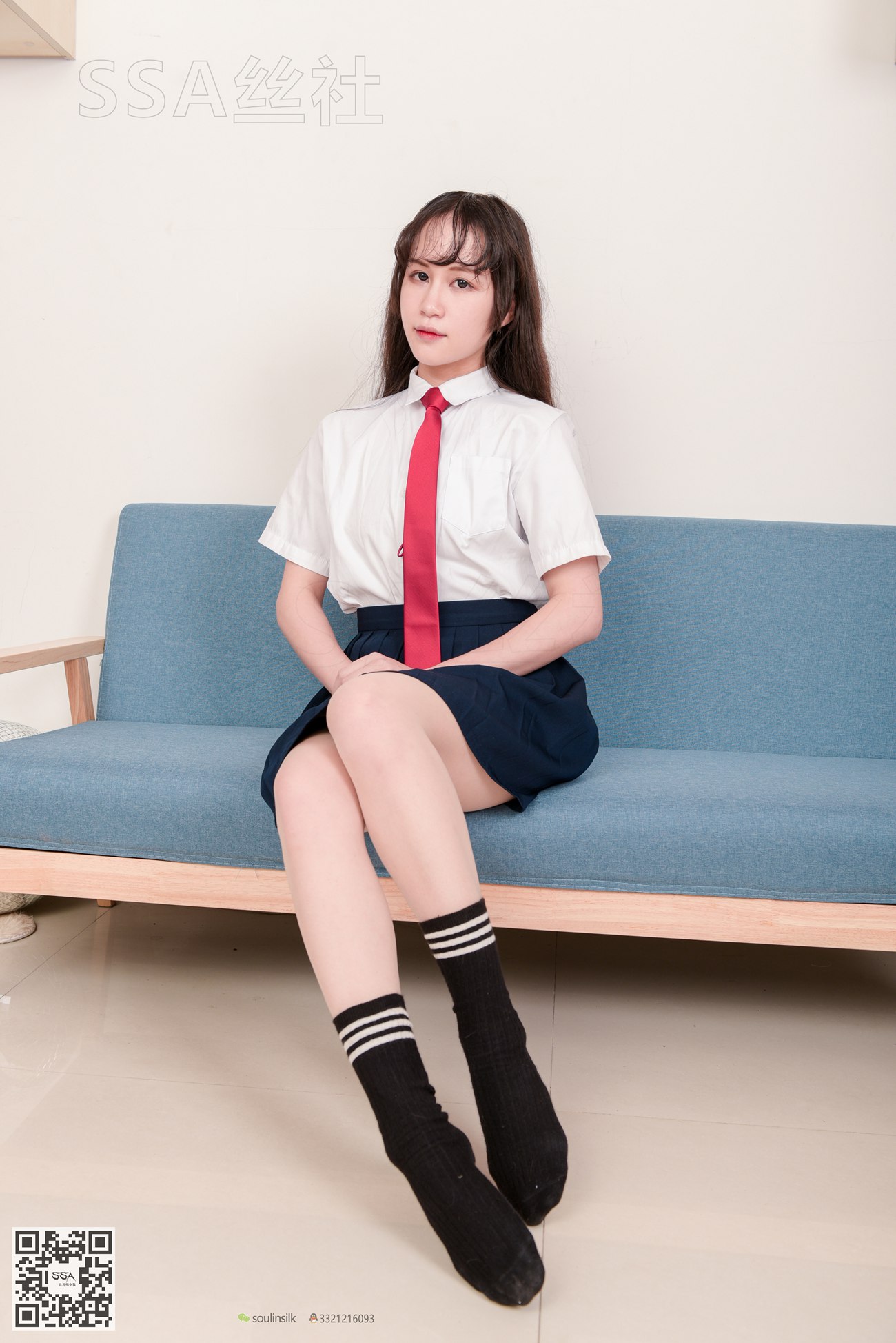 图片[36]-[SSA丝社]超清写真 NO.141 丹丹 JK制服黑色半膝袜肉丝穿搭示范[133P] – 速更版-美库