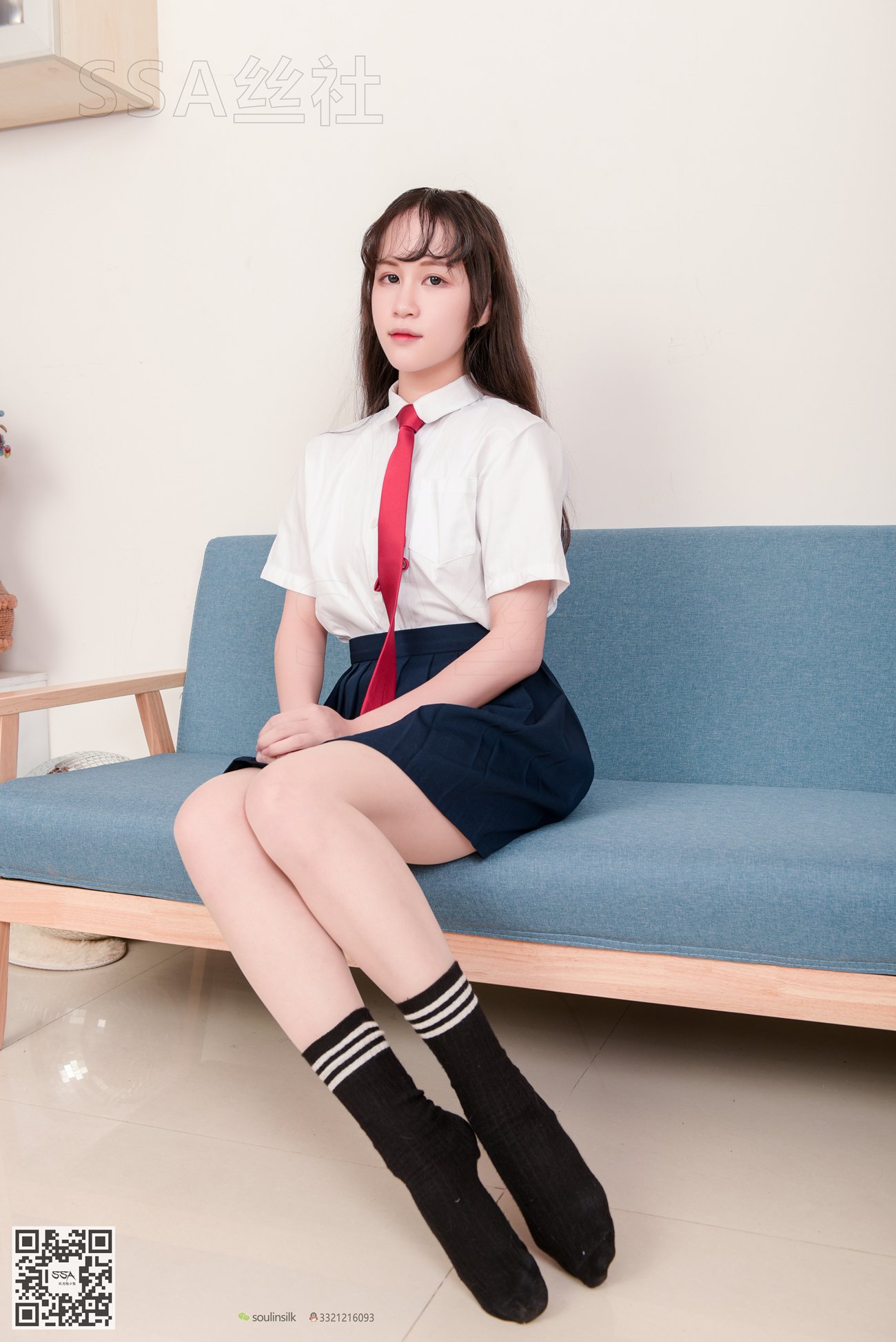 图片[38]-[SSA丝社]超清写真 NO.141 丹丹 JK制服黑色半膝袜肉丝穿搭示范[133P] – 速更版-美库