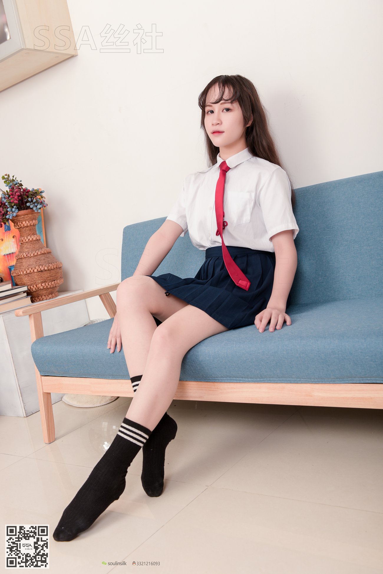 图片[42]-[SSA丝社]超清写真 NO.141 丹丹 JK制服黑色半膝袜肉丝穿搭示范[133P] – 速更版-美库