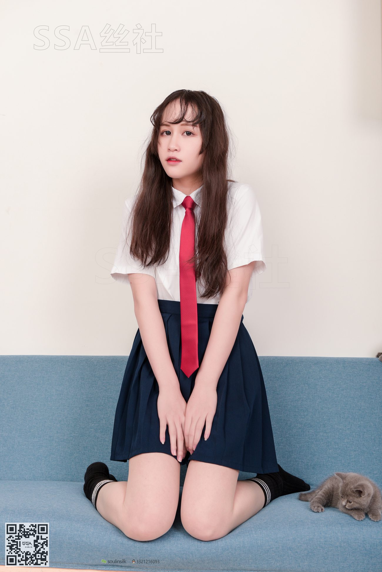 图片[84]-[SSA丝社]超清写真 NO.141 丹丹 JK制服黑色半膝袜肉丝穿搭示范[133P] – 速更版-美库