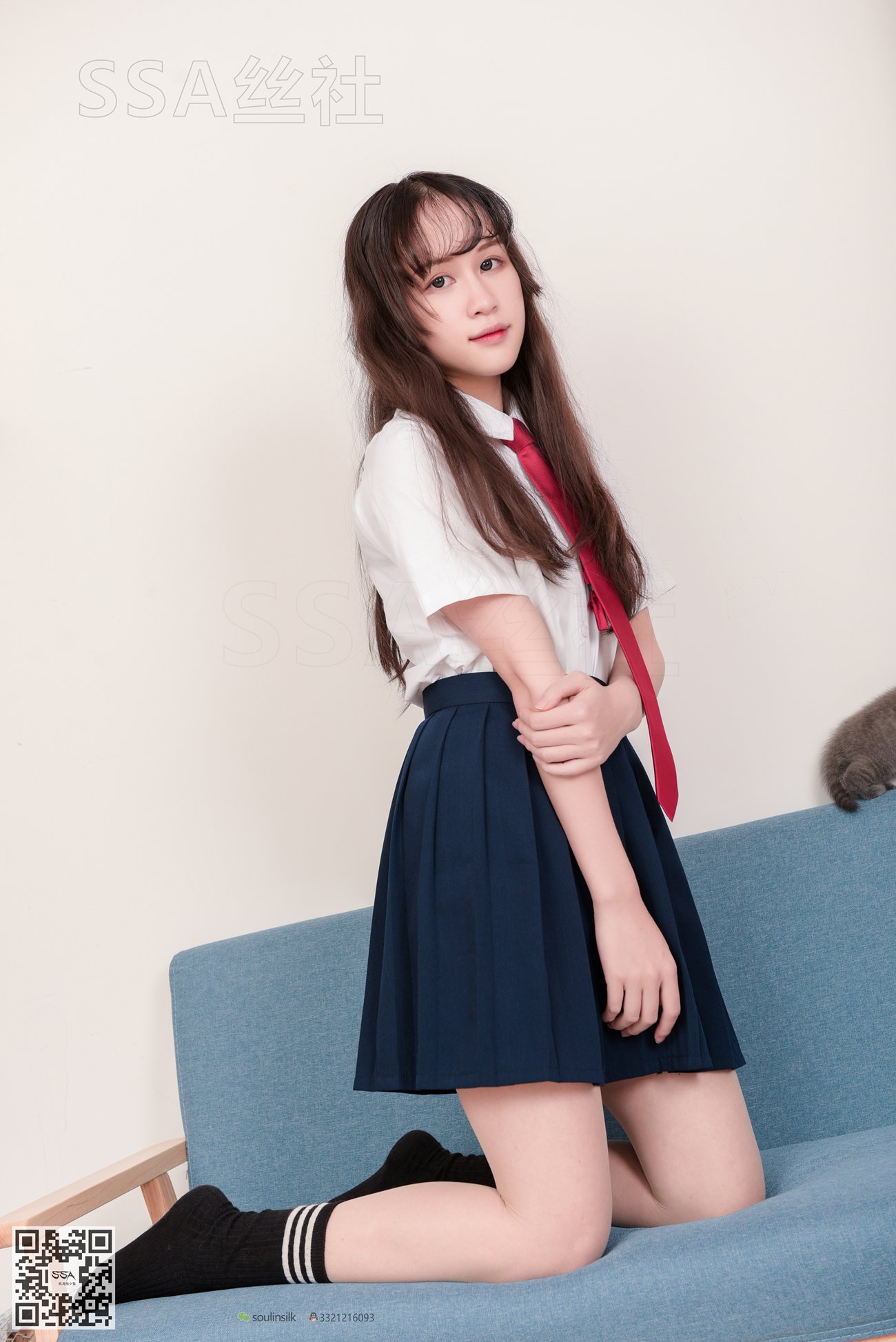 图片[89]-[SSA丝社]超清写真 NO.141 丹丹 JK制服黑色半膝袜肉丝穿搭示范[133P] – 速更版-美库