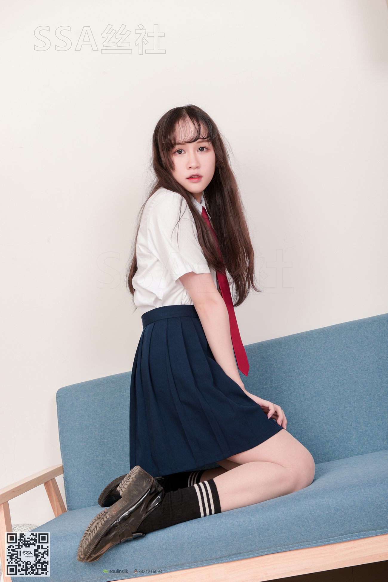 图片[90]-[SSA丝社]超清写真 NO.141 丹丹 JK制服黑色半膝袜肉丝穿搭示范[133P] – 速更版-美库