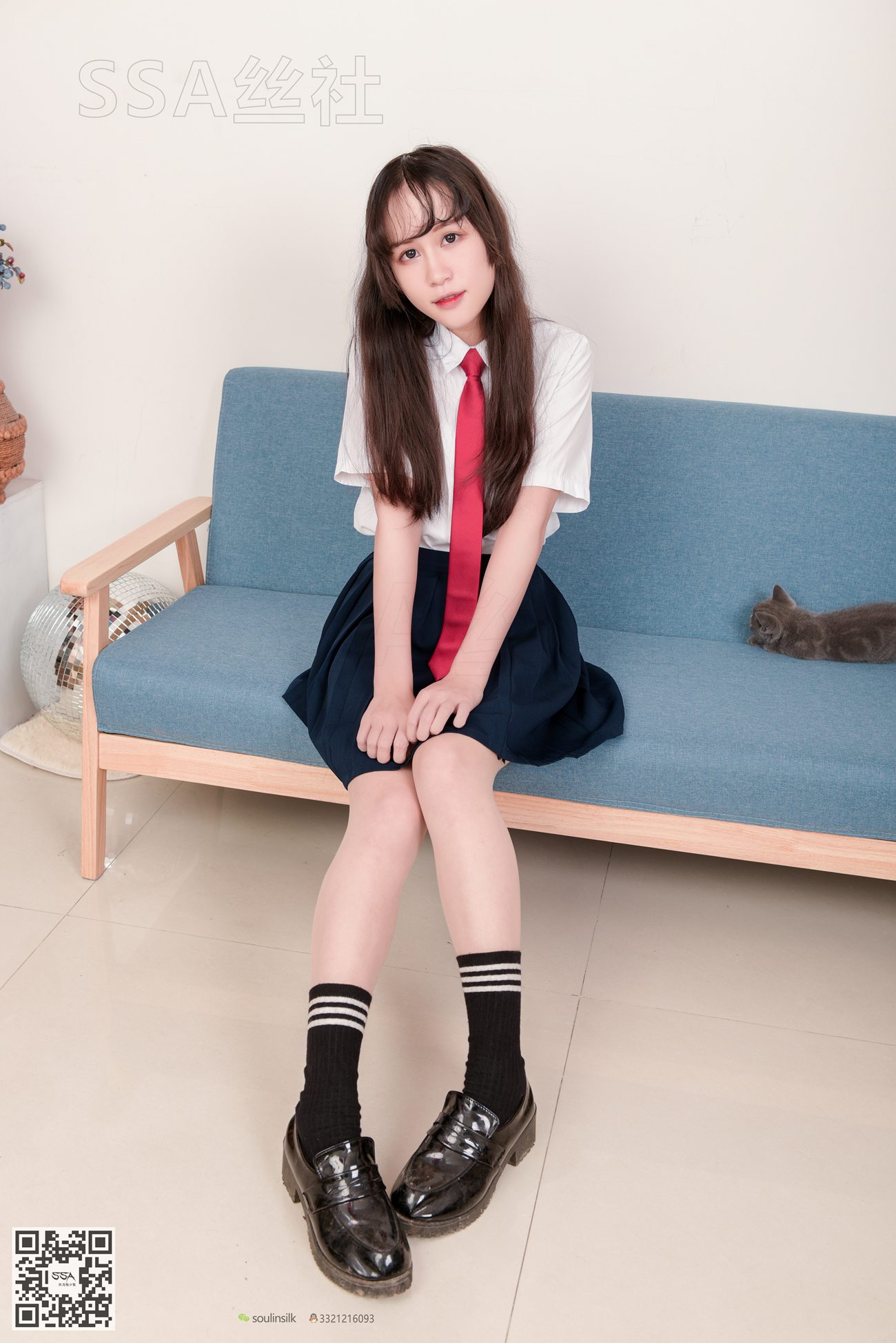 图片[102]-[SSA丝社]超清写真 NO.141 丹丹 JK制服黑色半膝袜肉丝穿搭示范[133P] – 速更版-美库