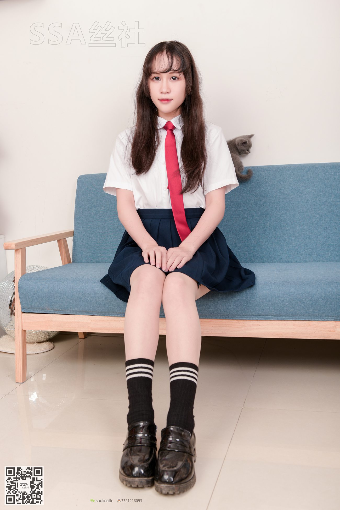 图片[110]-[SSA丝社]超清写真 NO.141 丹丹 JK制服黑色半膝袜肉丝穿搭示范[133P] – 速更版-美库