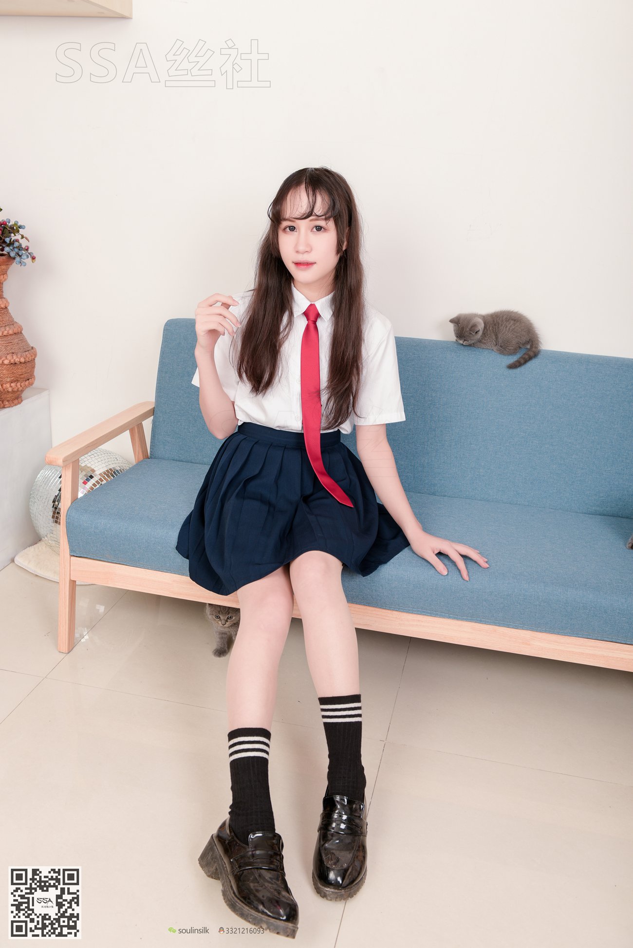 图片[113]-[SSA丝社]超清写真 NO.141 丹丹 JK制服黑色半膝袜肉丝穿搭示范[133P] – 速更版-美库