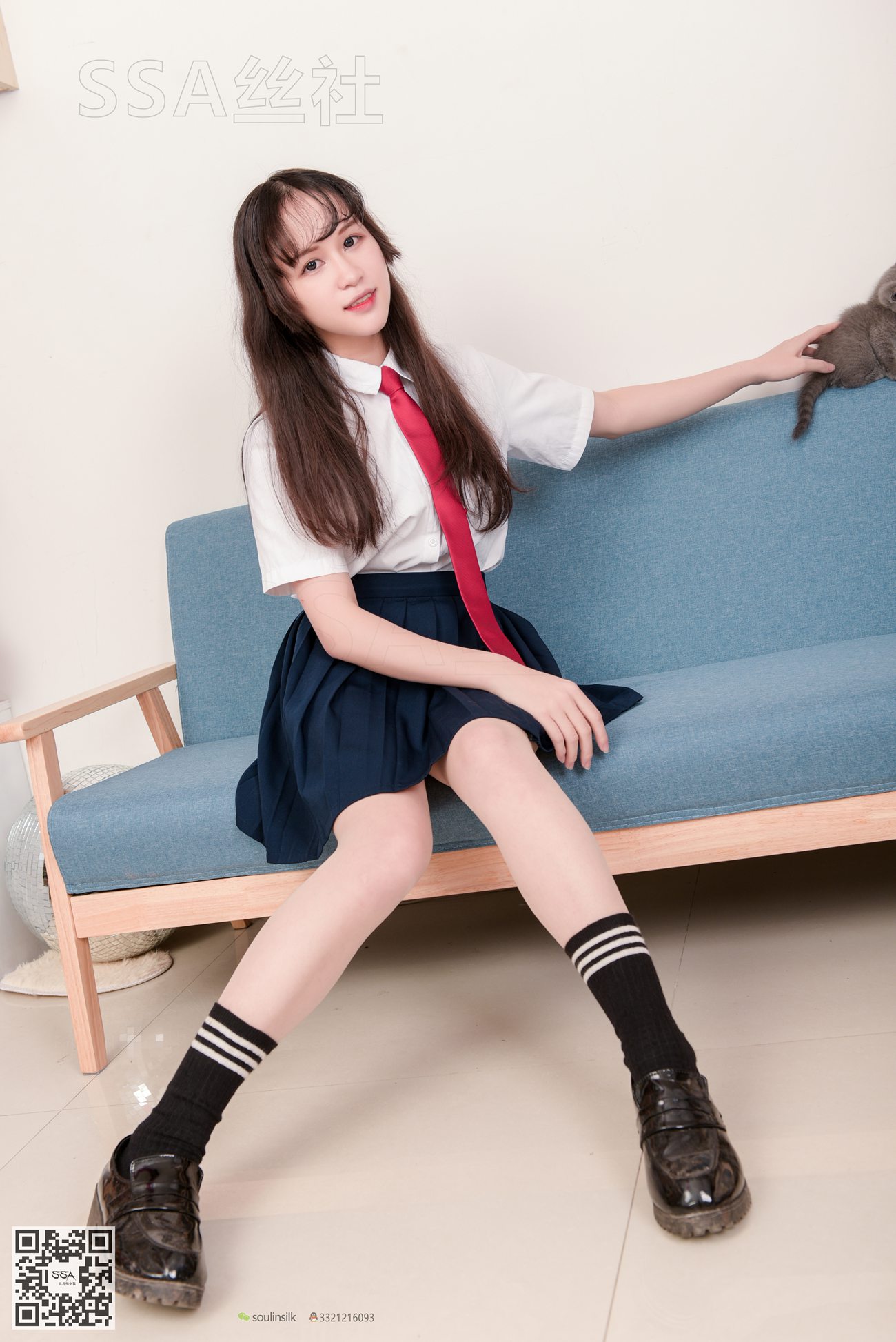 图片[119]-[SSA丝社]超清写真 NO.141 丹丹 JK制服黑色半膝袜肉丝穿搭示范[133P] – 速更版-美库