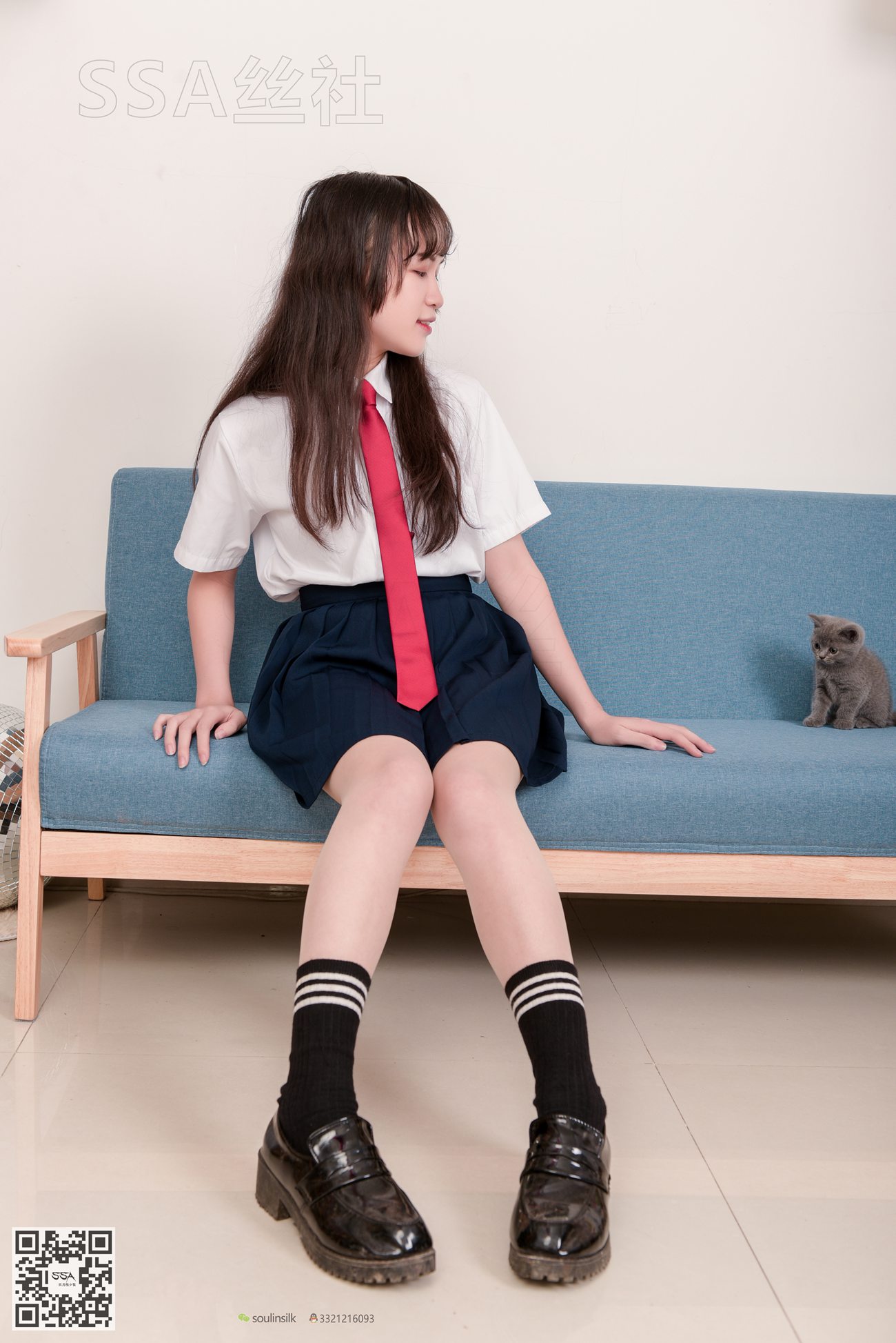 图片[122]-[SSA丝社]超清写真 NO.141 丹丹 JK制服黑色半膝袜肉丝穿搭示范[133P] – 速更版-美库