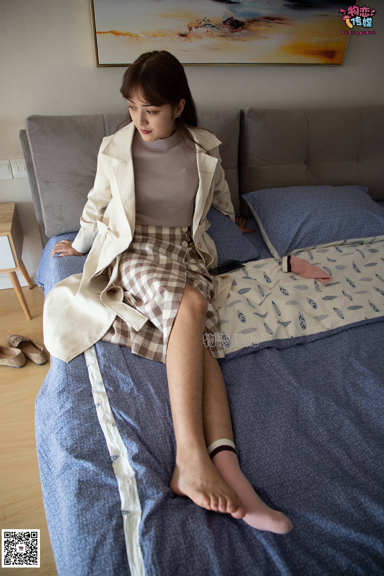图片[10]-勿恋传媒 No.065 温柔格子裙,轻熟plus少女风,高冷小解解 [145P] – 速更版-美库