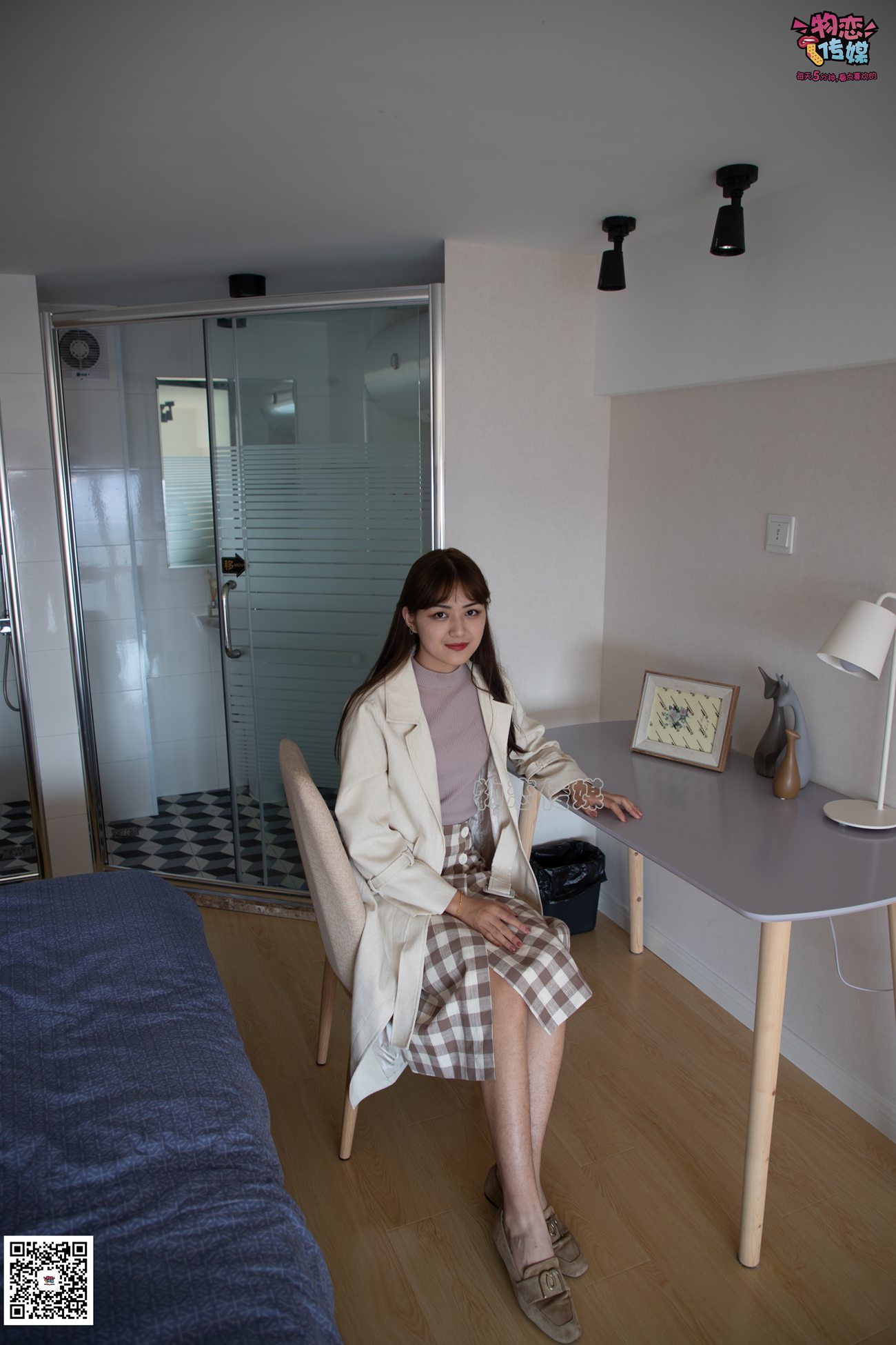 图片[124]-勿恋传媒 No.065 温柔格子裙,轻熟plus少女风,高冷小解解 [145P] – 速更版-美库