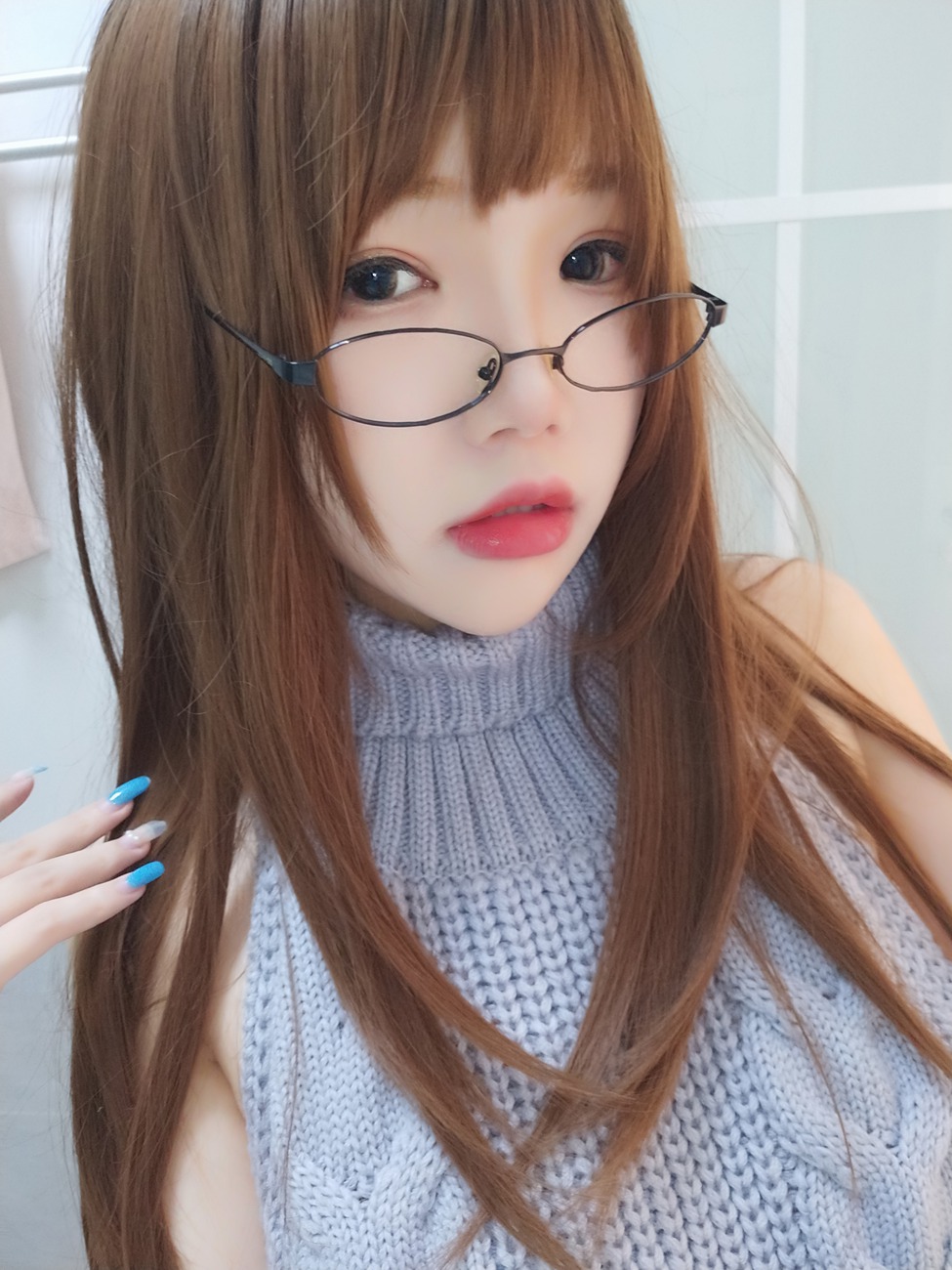 图片[10]-雪晴Astra – 黑丝漏背毛衣[48P] – 速更版-美库