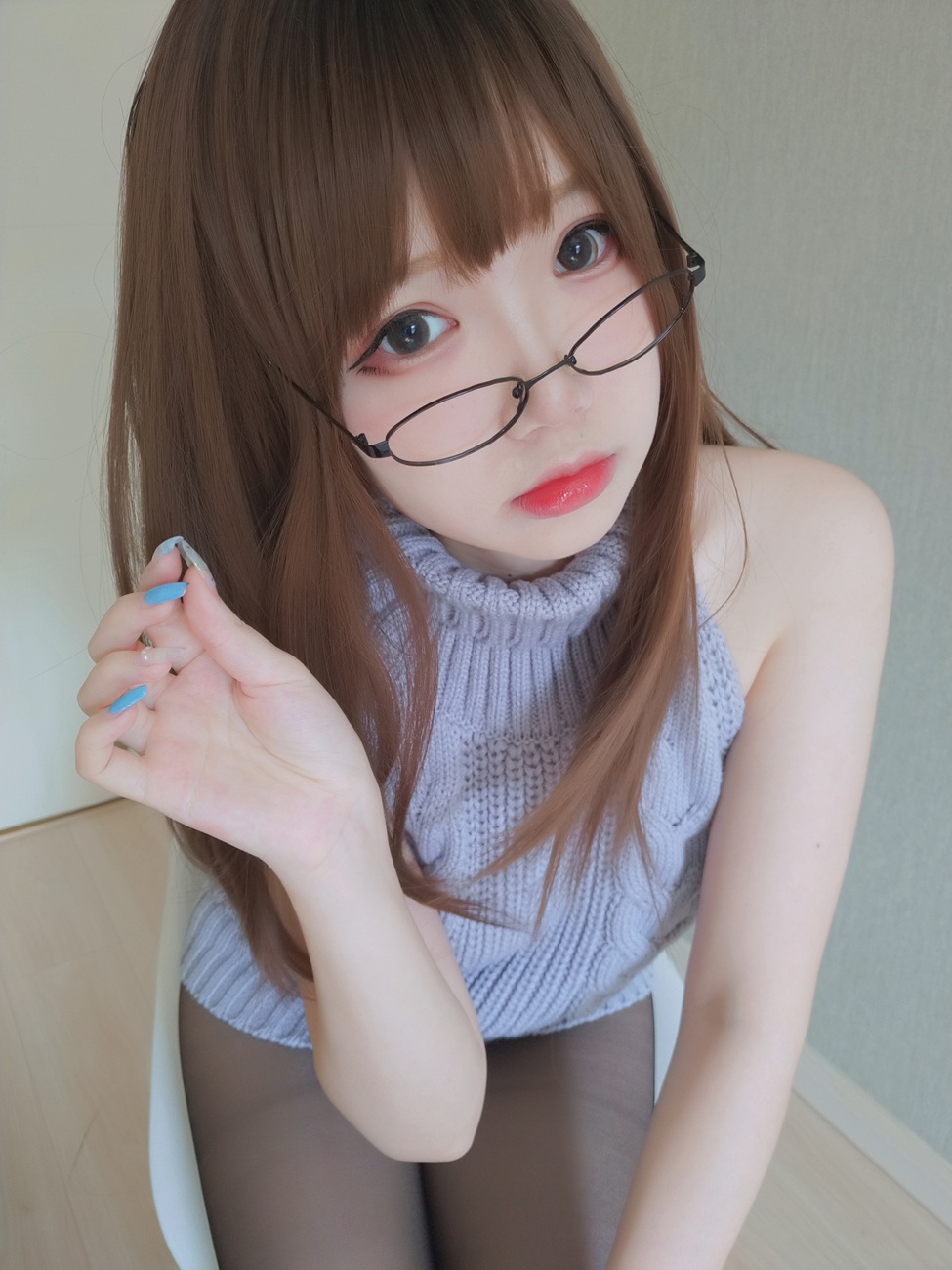 图片[49]-雪晴Astra – 黑丝漏背毛衣[48P] – 速更版-美库