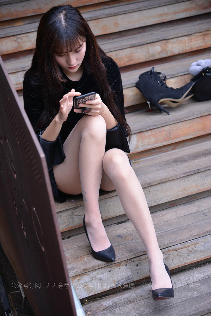 图片[45]-[IESS异思趣向] 2021.04.30 丝享家793：潇潇《楼梯上的黑色绑带》[82P] – 速更版-美库