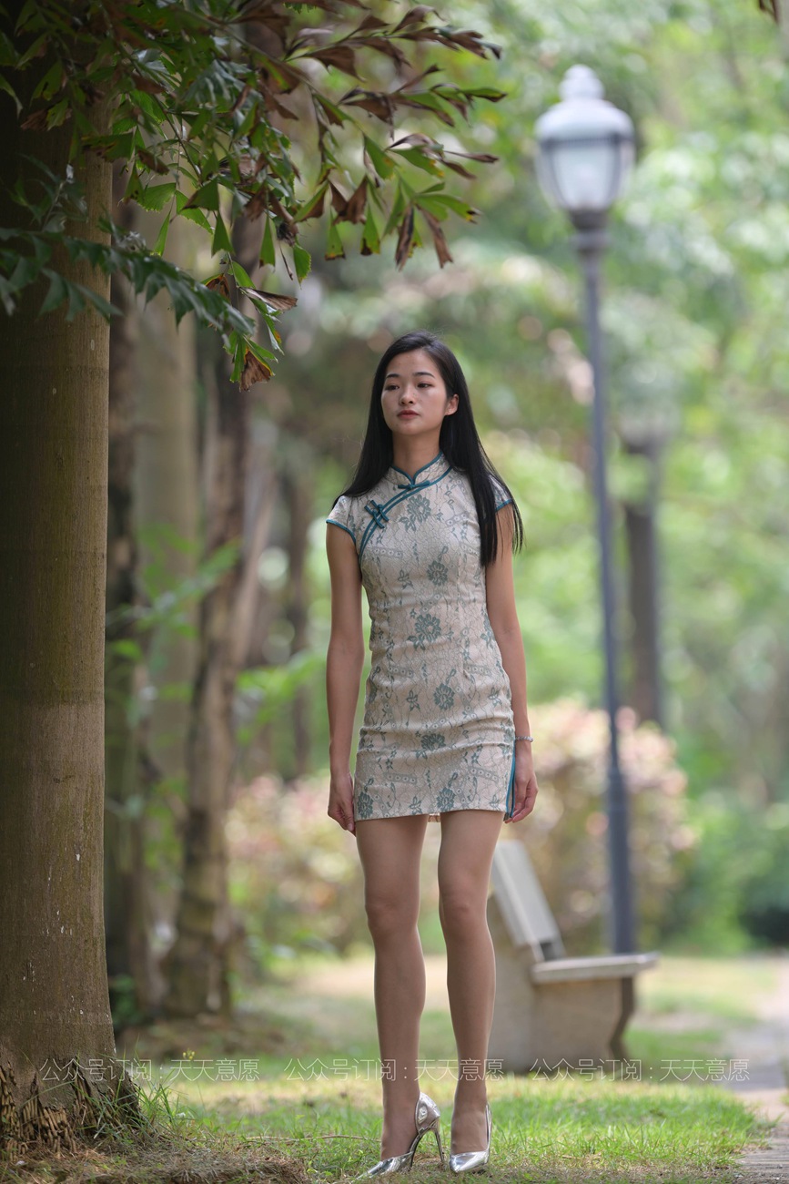 图片[26]-[IESS异思趣向] 2021.05.04 丝享家796：宁宁《绿荫旗袍秀》[61P] – 速更版-美库