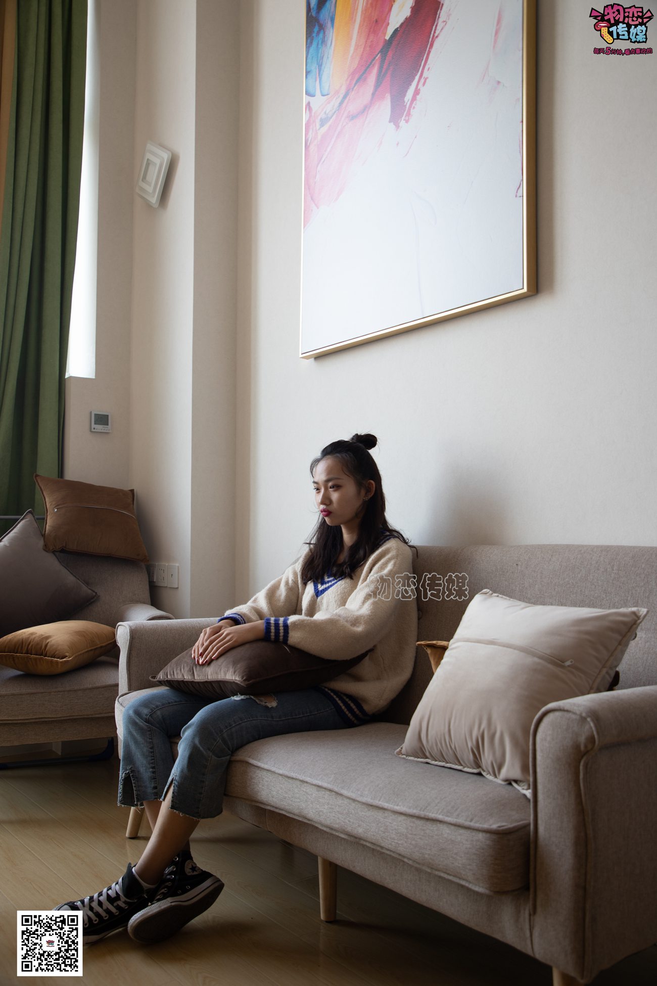 图片[141]-物恋传媒 No.080 雯雯-牛仔裤搭配匡威高帮帆布鞋 [141P] – 速更版-美库