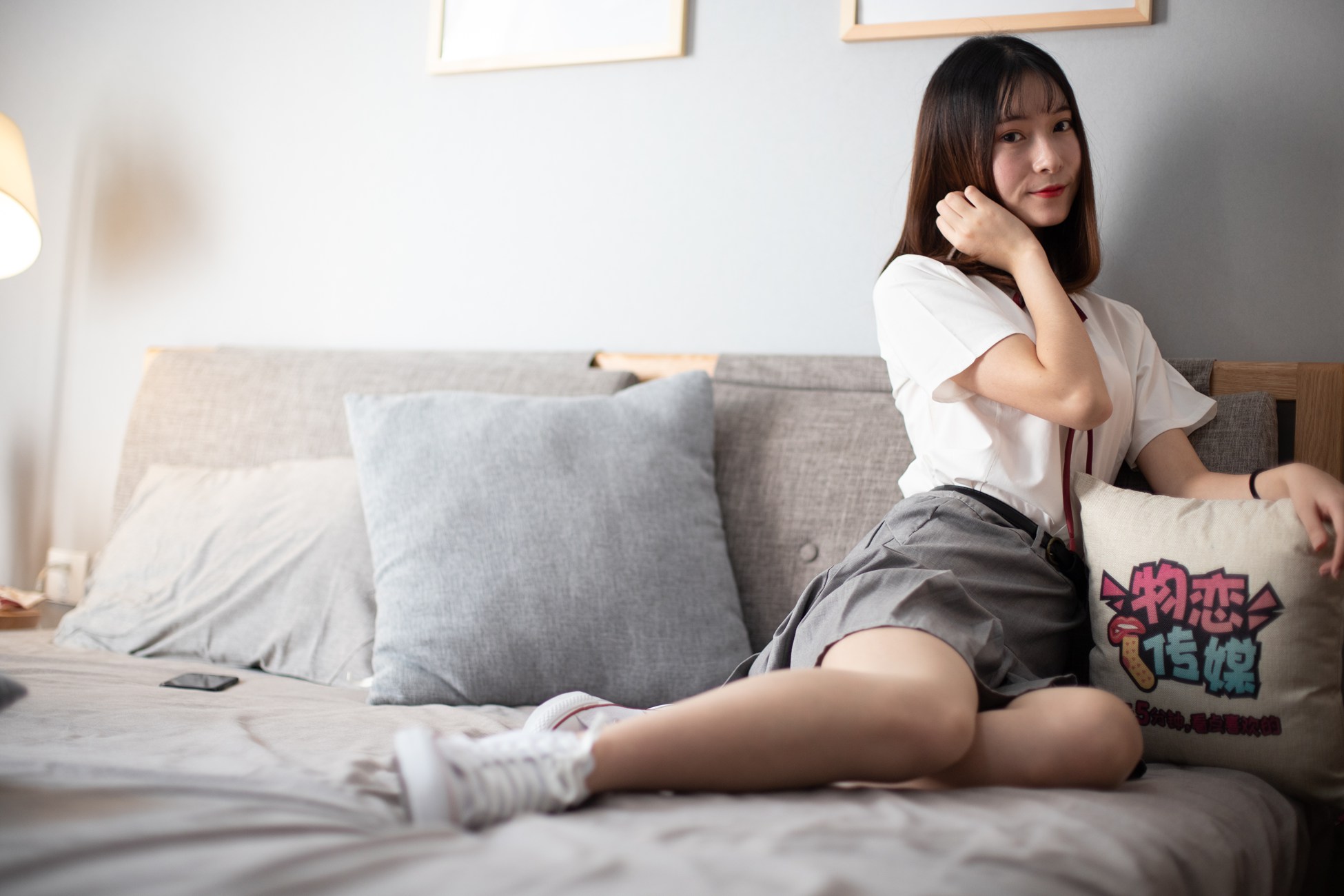 图片[12]-物恋传媒 No.088 猫耳-jk制服与船袜帆布鞋 [212P] – 速更版-美库