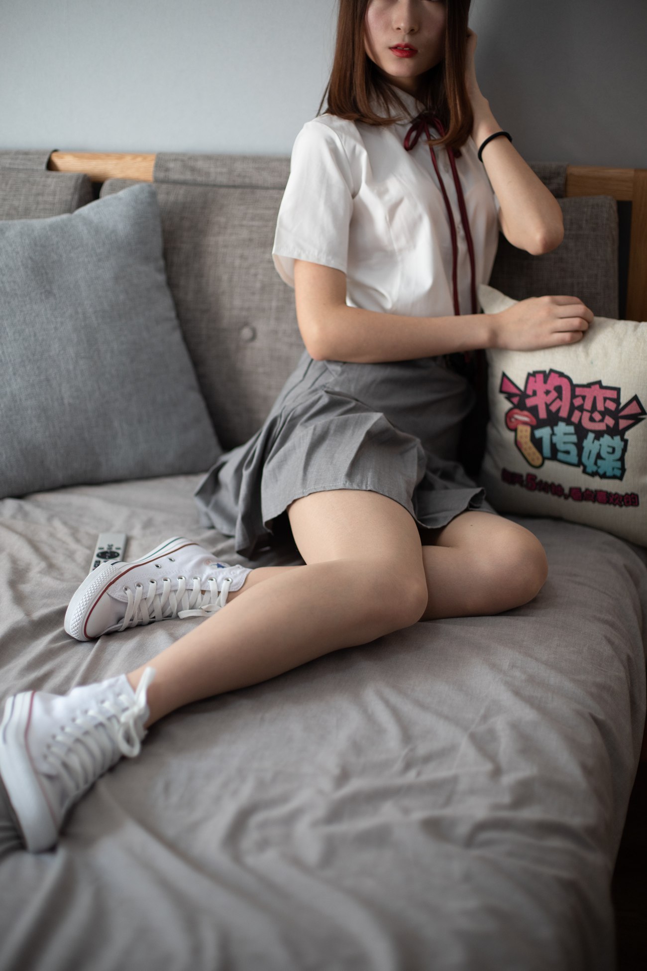 图片[13]-物恋传媒 No.088 猫耳-jk制服与船袜帆布鞋 [212P] – 速更版-美库