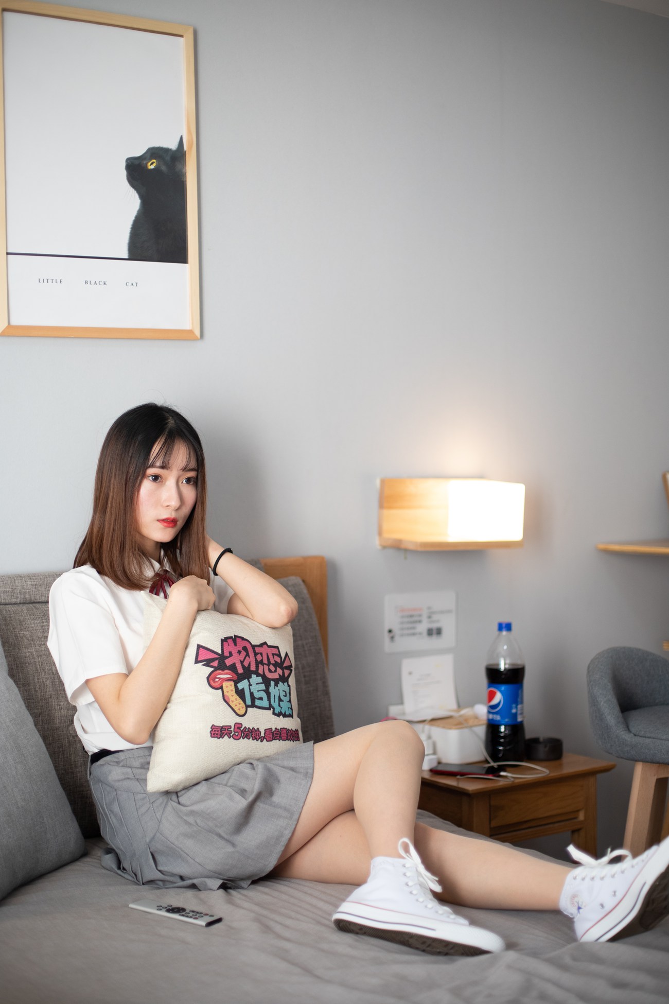 图片[20]-物恋传媒 No.088 猫耳-jk制服与船袜帆布鞋 [212P] – 速更版-美库