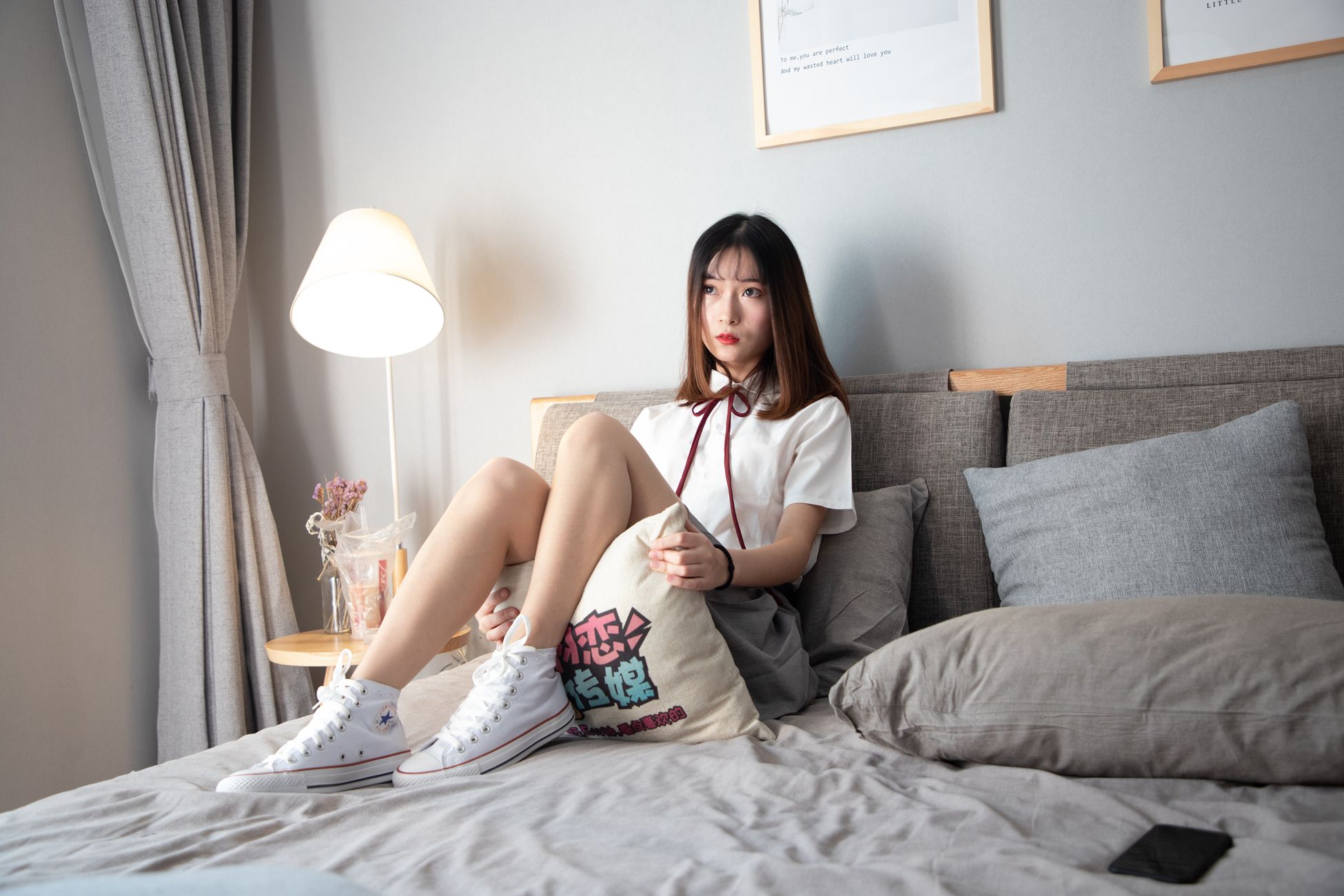 图片[51]-物恋传媒 No.088 猫耳-jk制服与船袜帆布鞋 [212P] – 速更版-美库