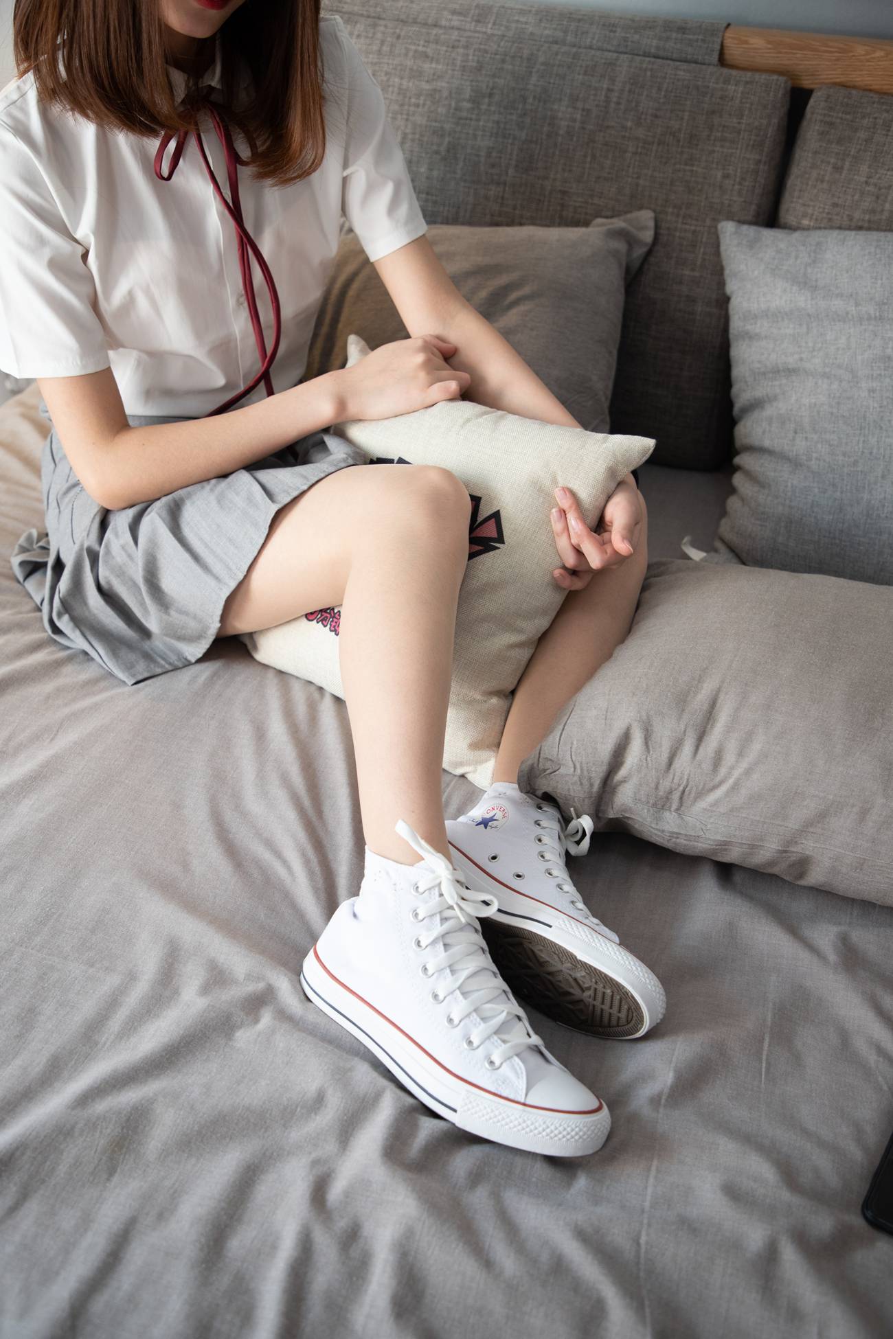 图片[58]-物恋传媒 No.088 猫耳-jk制服与船袜帆布鞋 [212P] – 速更版-美库