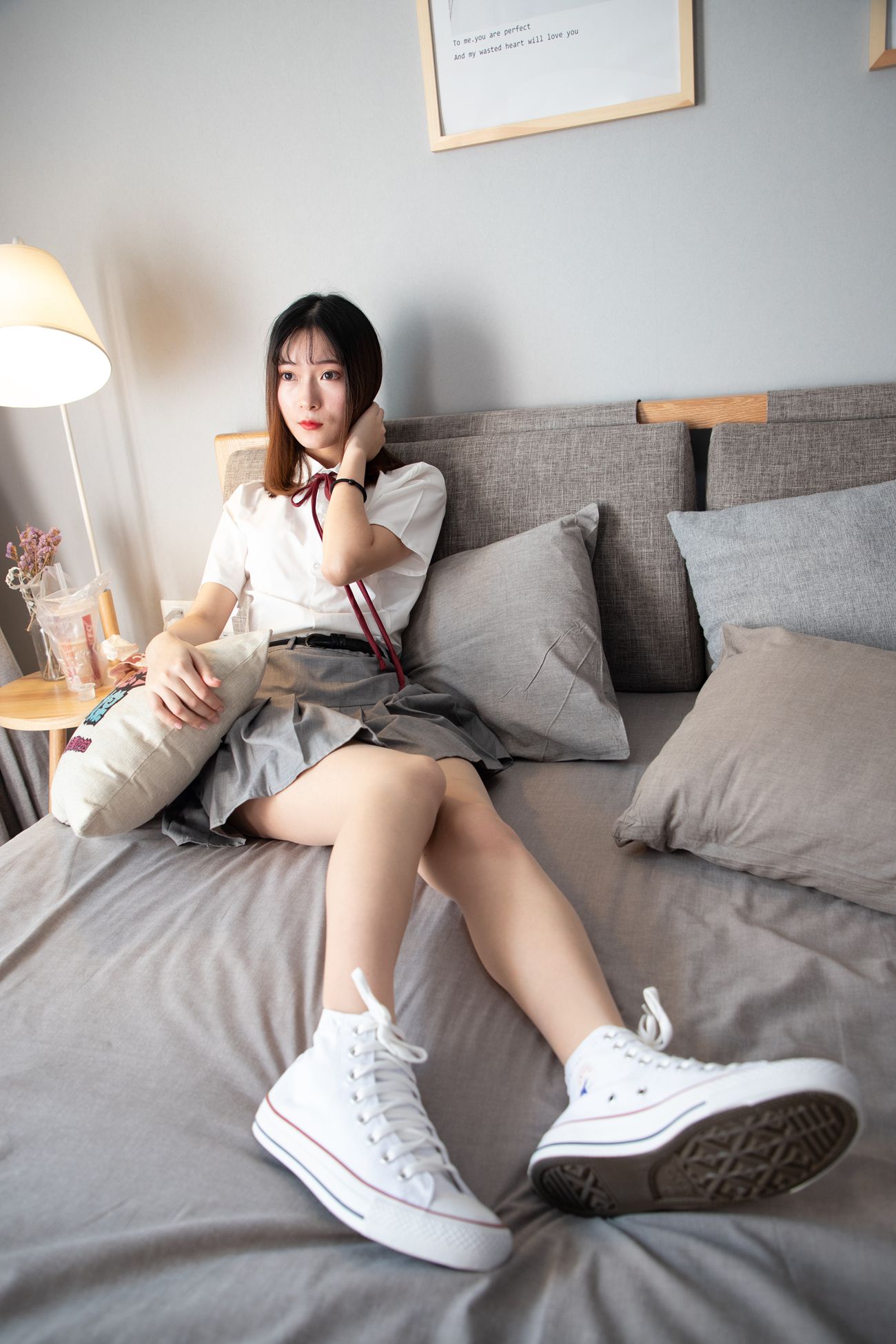 图片[71]-物恋传媒 No.088 猫耳-jk制服与船袜帆布鞋 [212P] – 速更版-美库