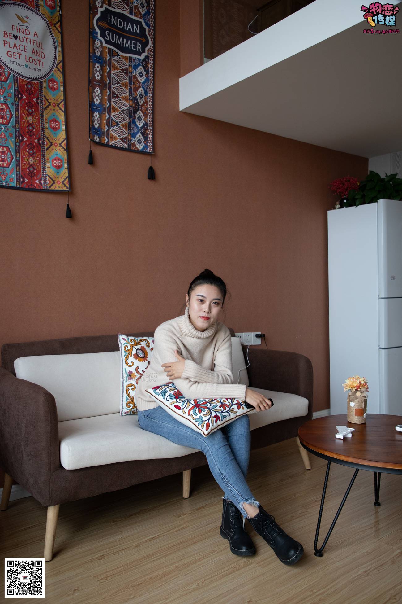 图片[110]-物恋传媒 No.087 刘心-可爱丸子头，可爱棉袜 [116P] – 速更版-美库