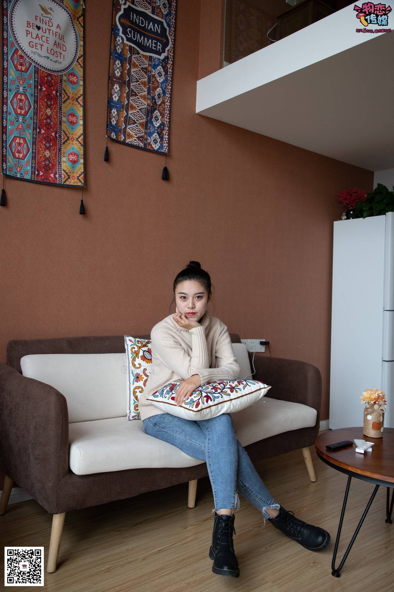 图片[112]-物恋传媒 No.087 刘心-可爱丸子头，可爱棉袜 [116P] – 速更版-美库