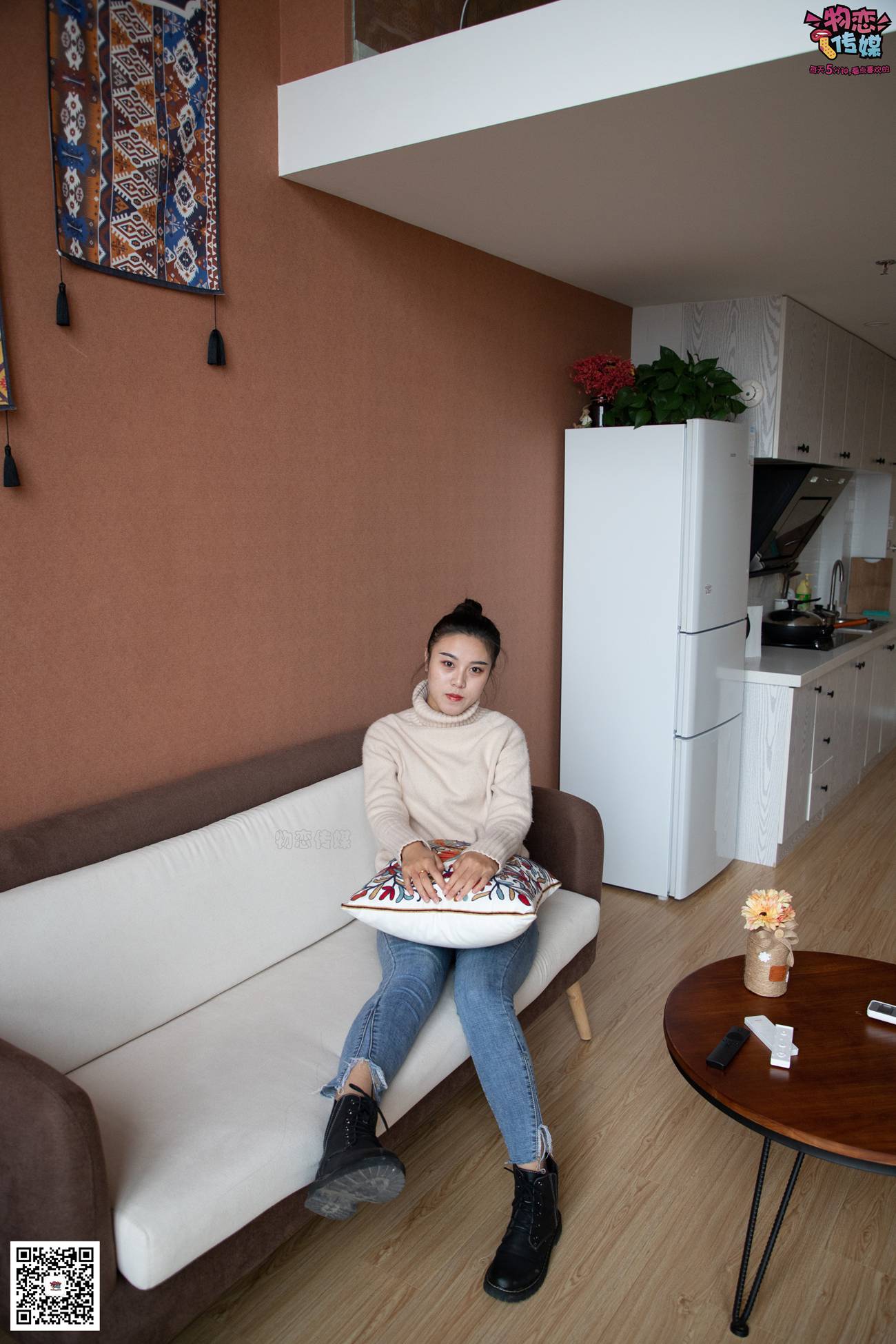 图片[113]-物恋传媒 No.087 刘心-可爱丸子头，可爱棉袜 [116P] – 速更版-美库