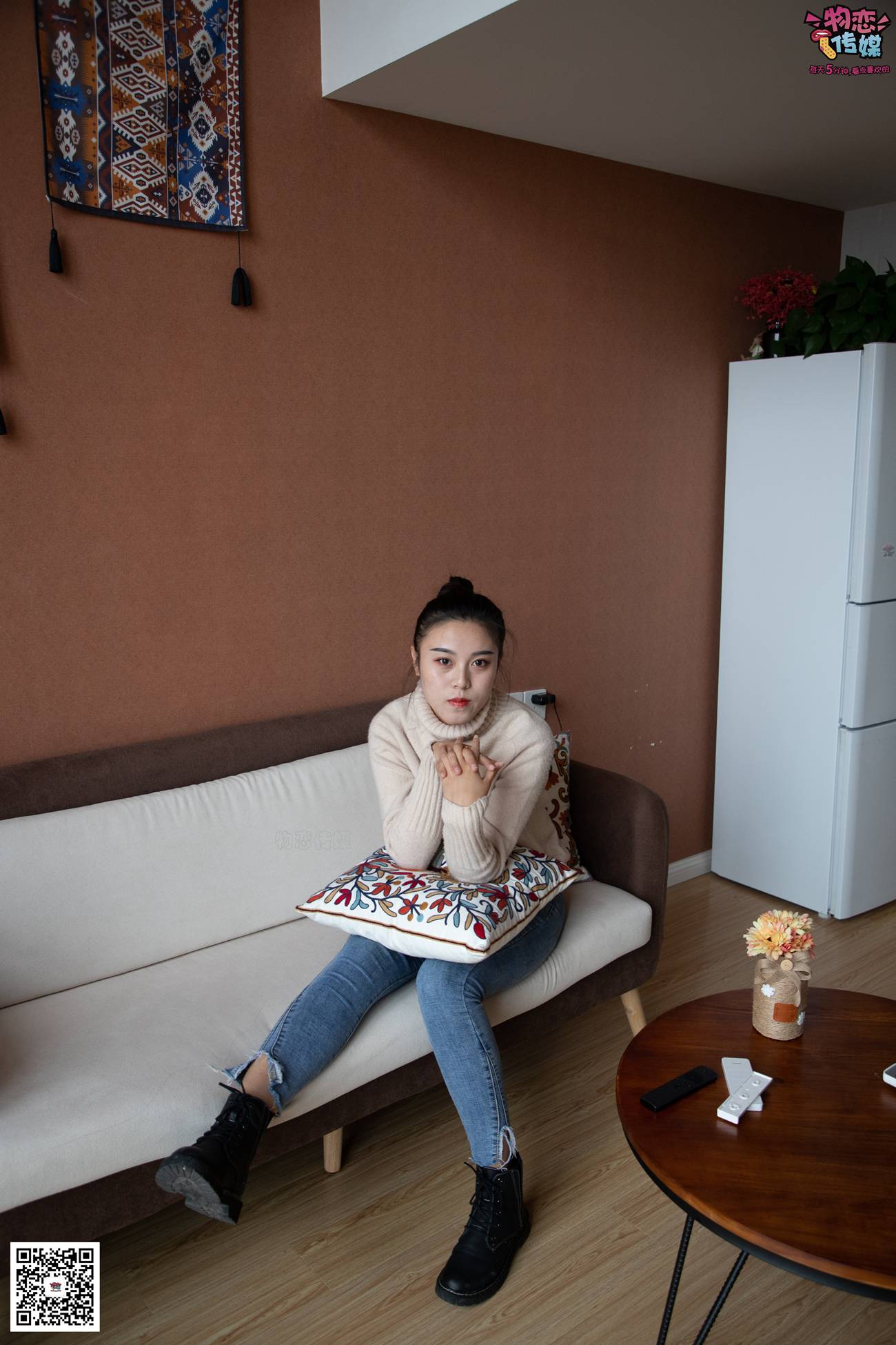 图片[116]-物恋传媒 No.087 刘心-可爱丸子头，可爱棉袜 [116P] – 速更版-美库