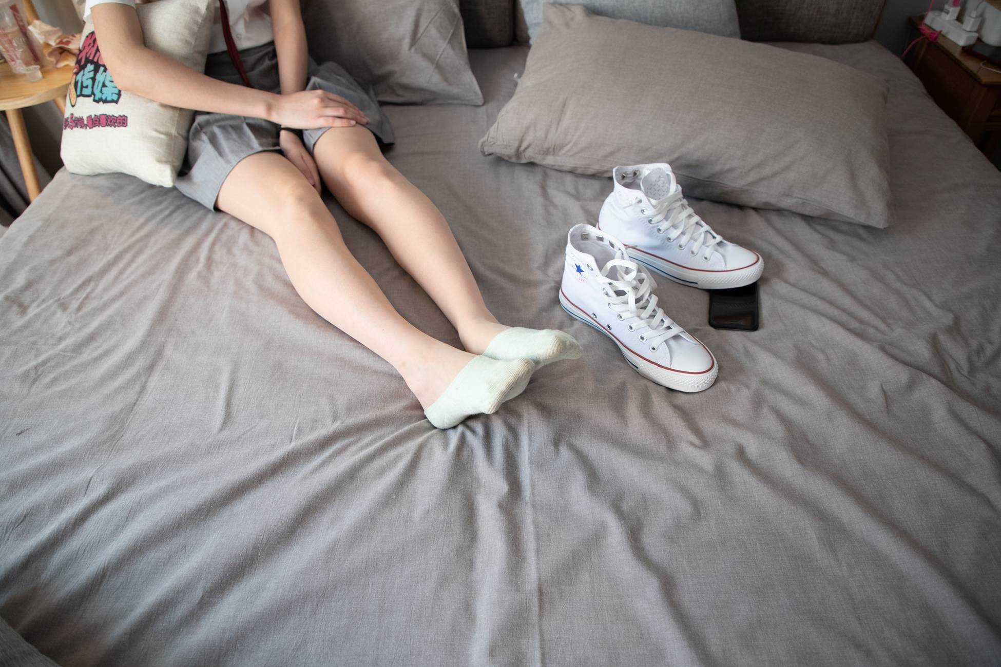 图片[115]-物恋传媒 No.088 猫耳-jk制服与船袜帆布鞋 [212P] – 速更版-美库